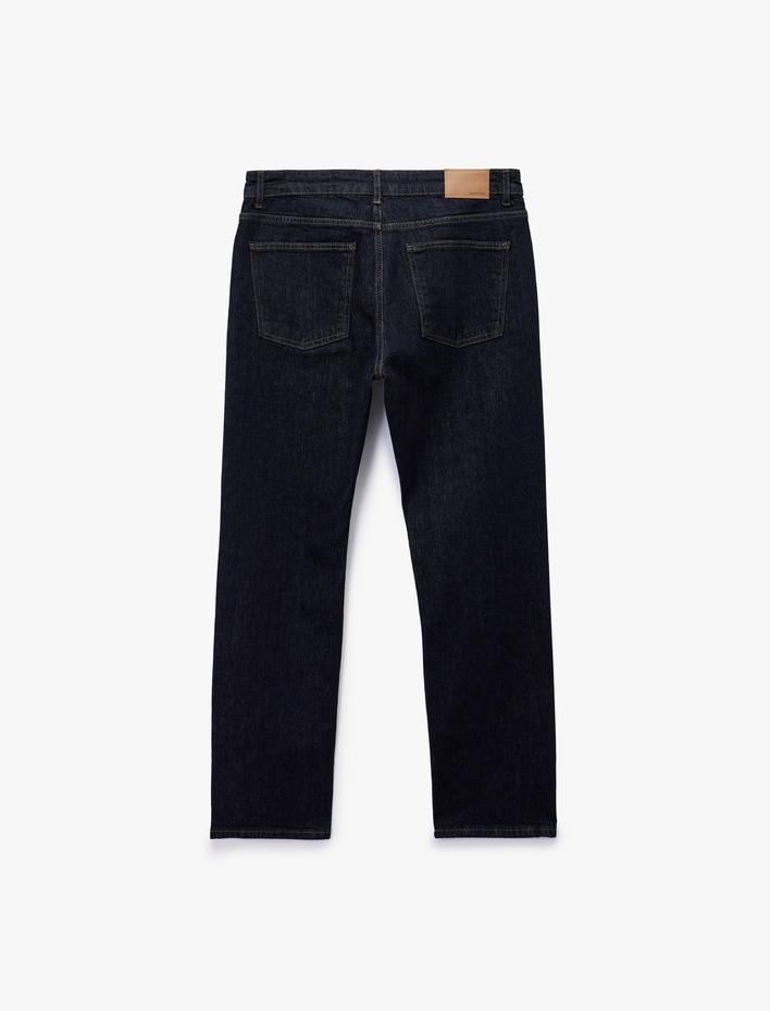  Normal Bel Pamuklu Straight Fit Jean Pantolon - Mark Jean