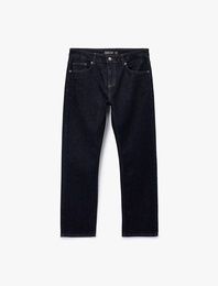 Normal Bel Pamuklu Straight Fit Jean Pantolon - Mark Jean