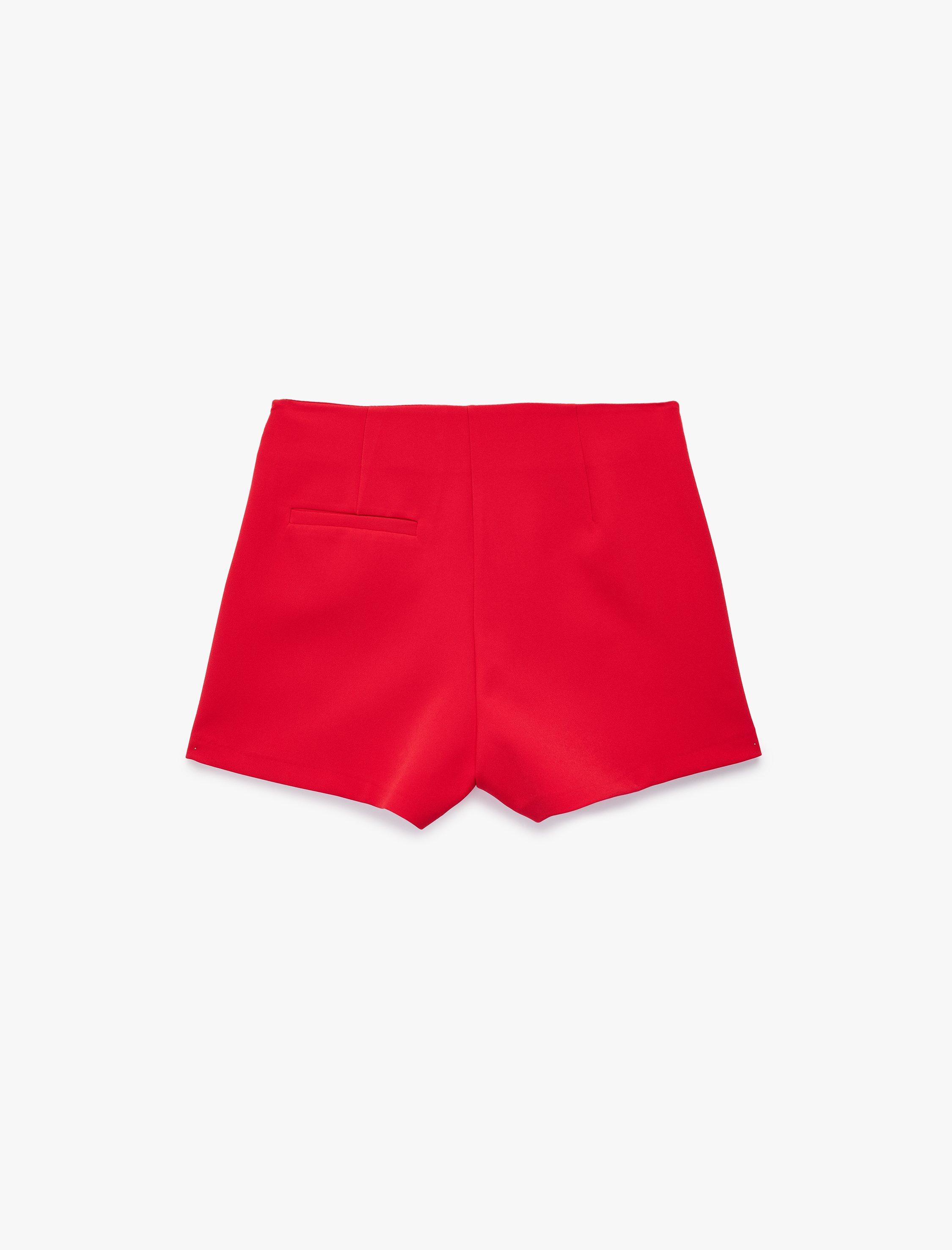   Slim Fit Cep Detaylı Mini Şort Etek