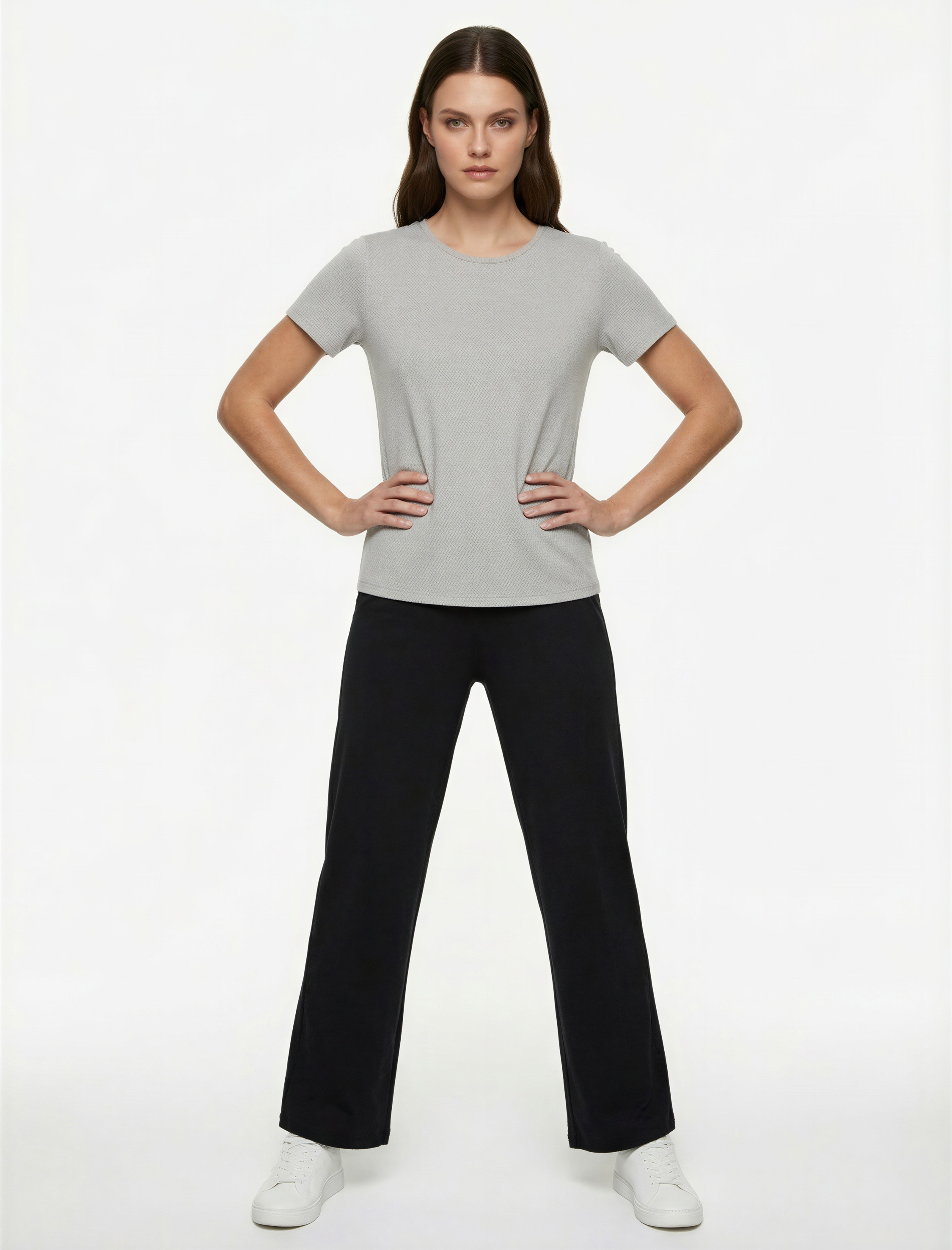   Cepli Rahat Kalıp Yüksek Bel Geniş Paça Spor Eşofman Altı