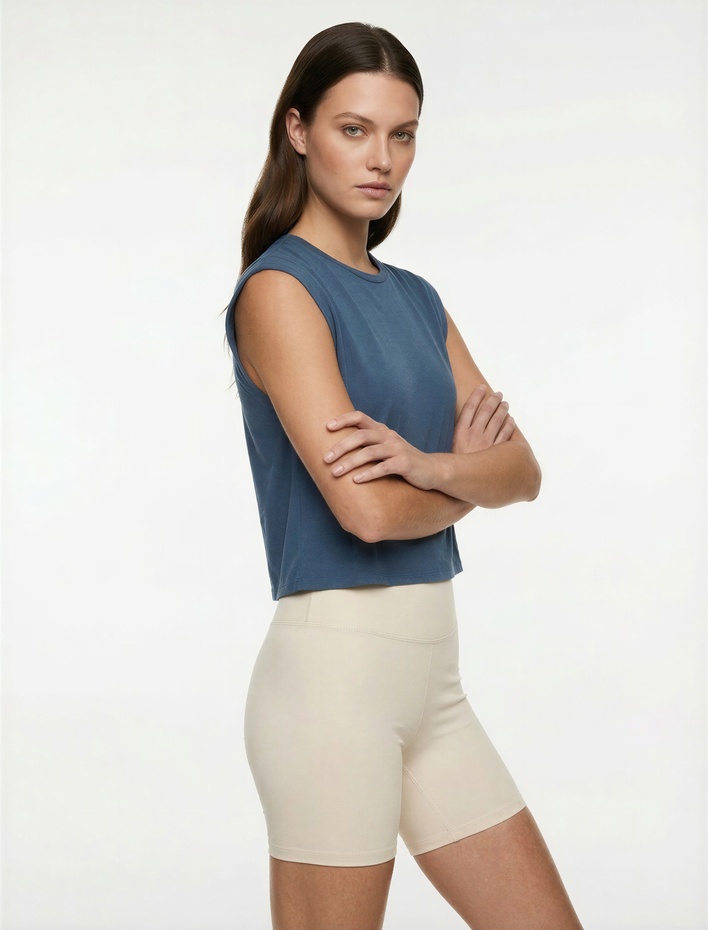  Rahat Kalıp Kısa Kollu Bisiklet Yaka Spor Tişört