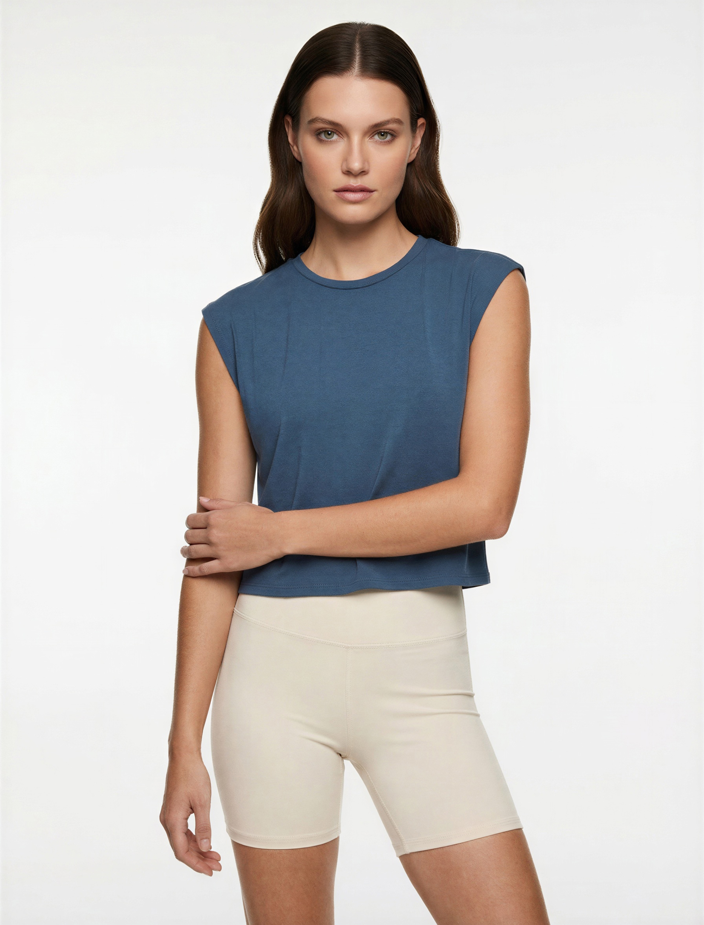   Rahat Kalıp Kısa Kollu Bisiklet Yaka Spor Tişört