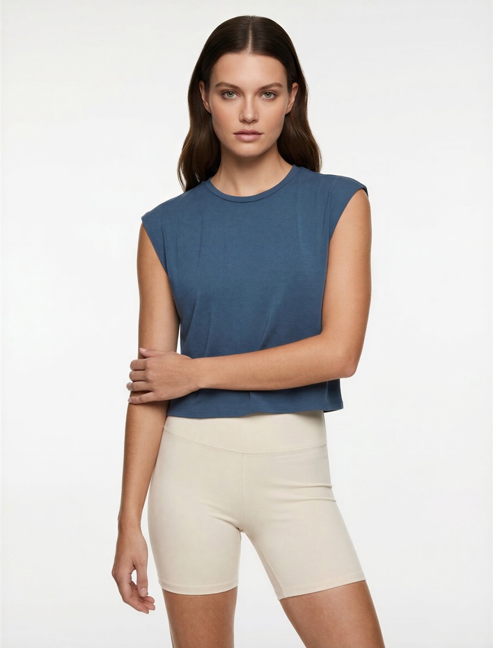  Rahat Kalıp Kısa Kollu Bisiklet Yaka Spor Tişört