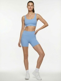 Slim Fit Yüksek Bel Ekstra Mini Spor Biker Tayt