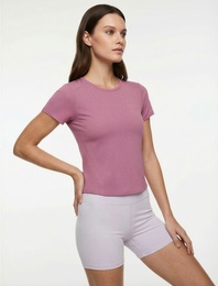 Slim Fit Yüksek Bel Ekstra Mini Spor Biker Tayt