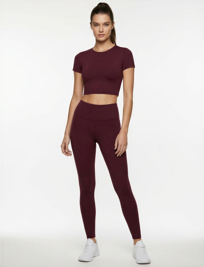  Slim Fit Yüksek Bel Spor Tayt