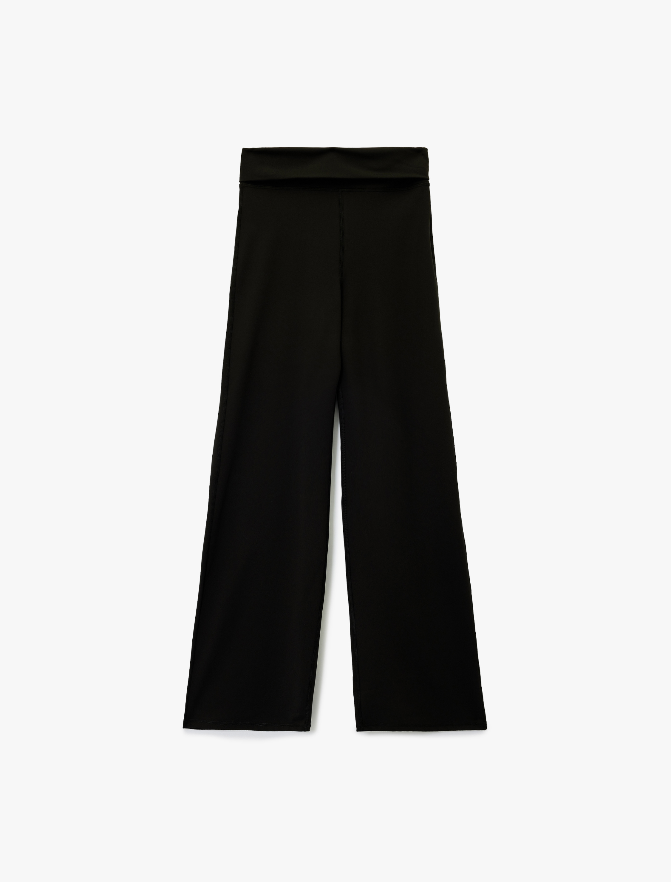   Koton X Sibil Çetinkaya - Katlı Yüksek Bel Dikiş Detaylı İspanyol Paça Spor Tayt