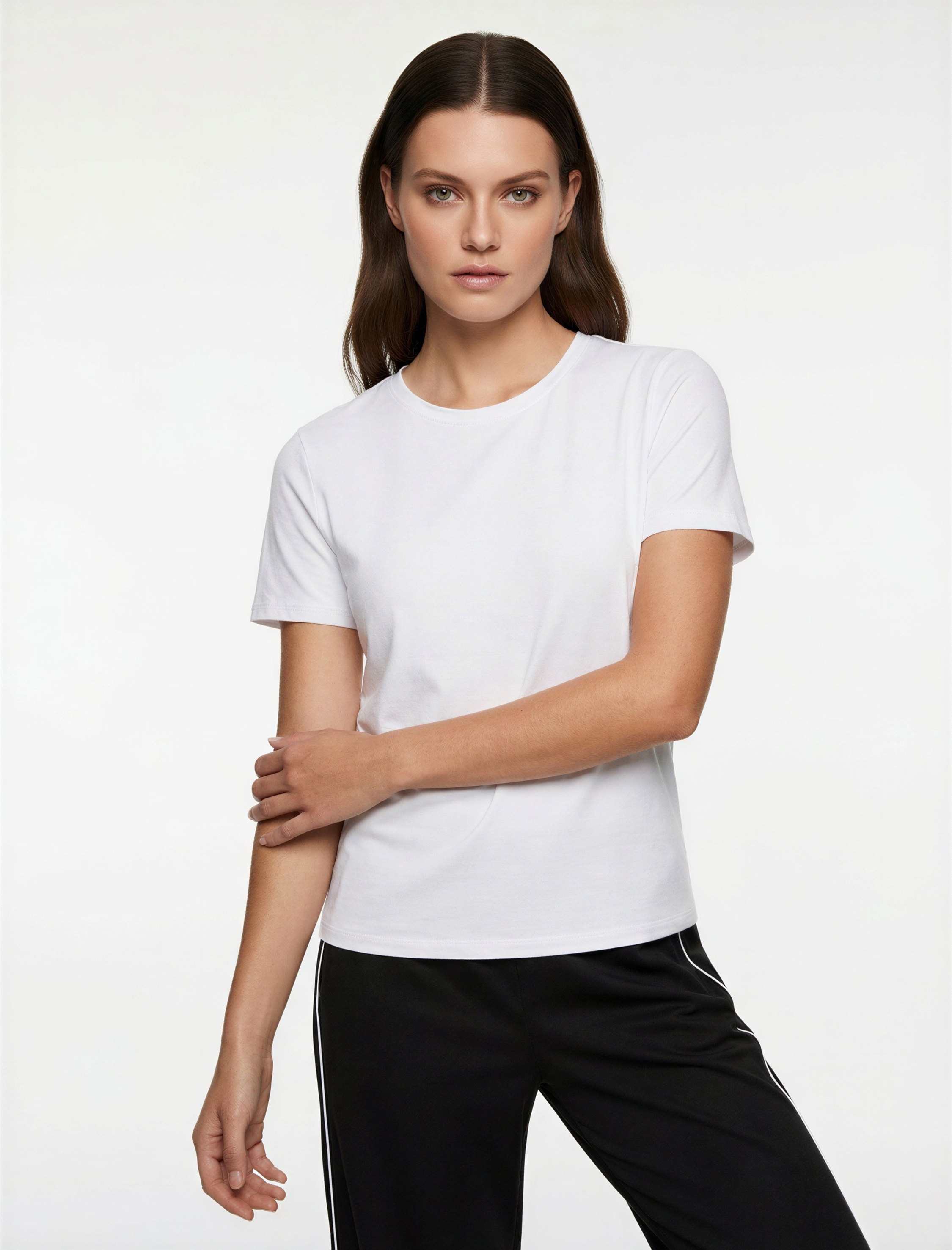   Kısa Kollu Bisiklet Yaka Modal Karışımlı Spor Tişört