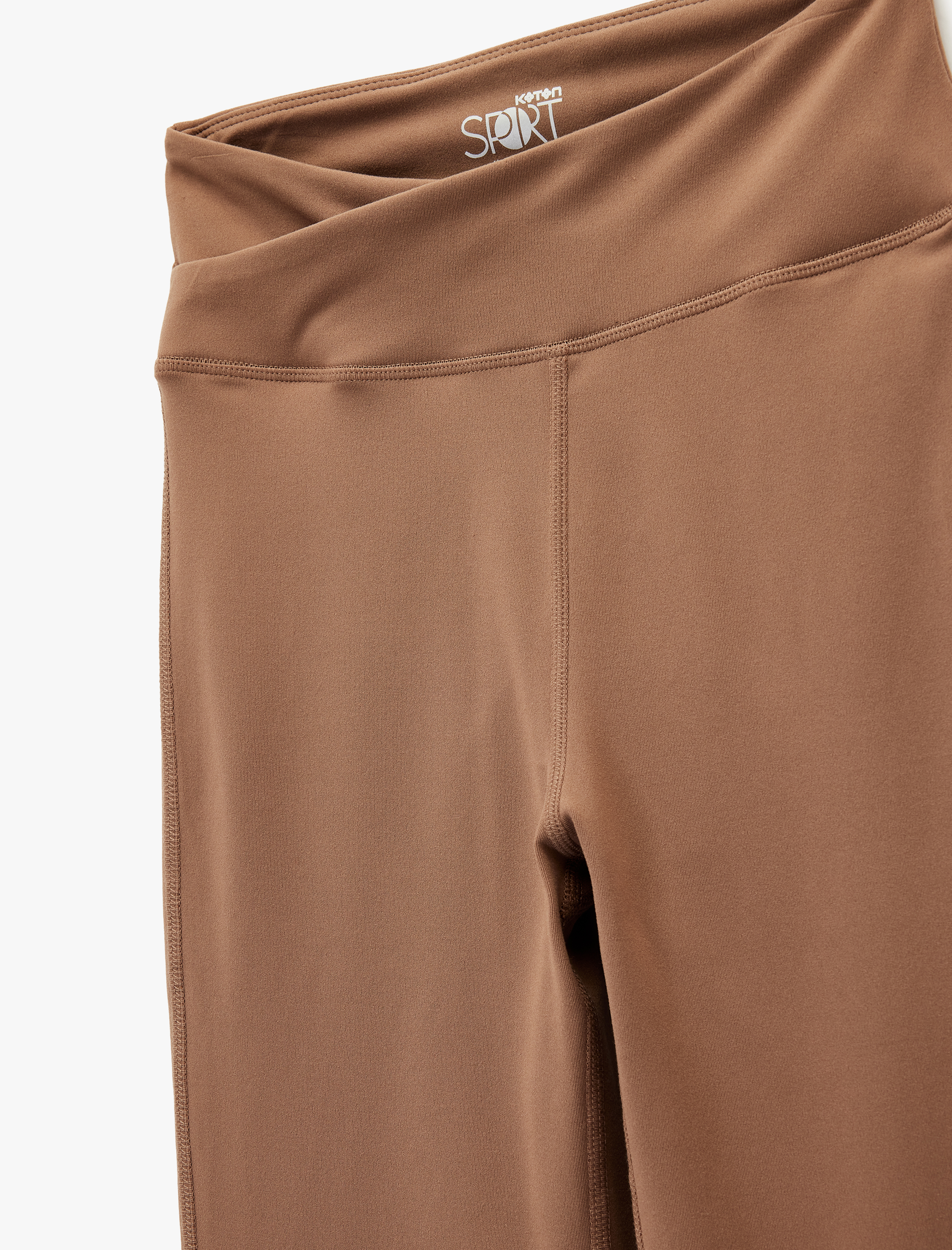   Asimetrik Yüksek Bel Slim Fit İspanyol Paça Spor Tayt