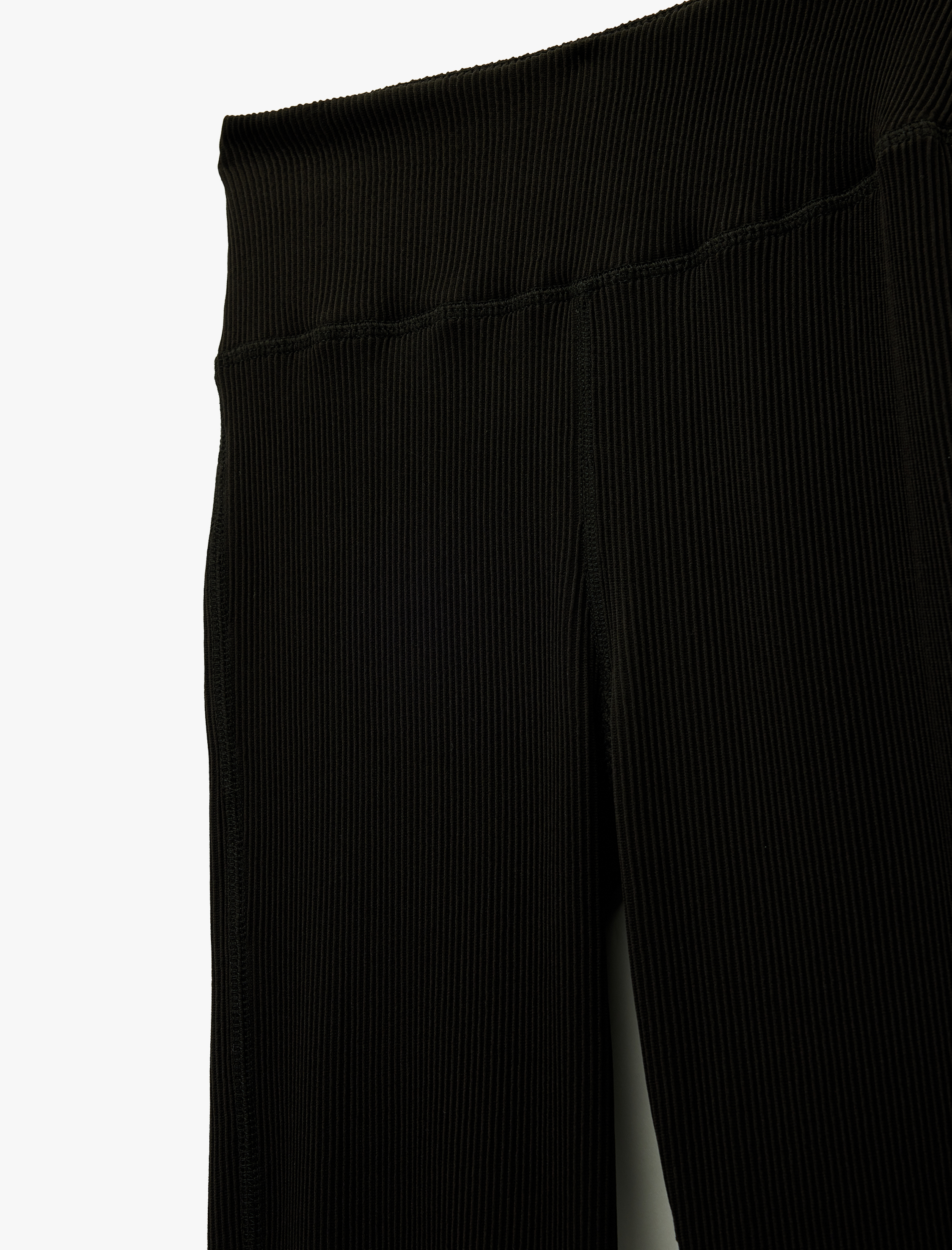   Yüksek Bel Fitilli İspanyol Paça Spor Tayt