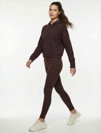 Kapüşonlu Uzun Kollu Oversize Modal Sweatshirt