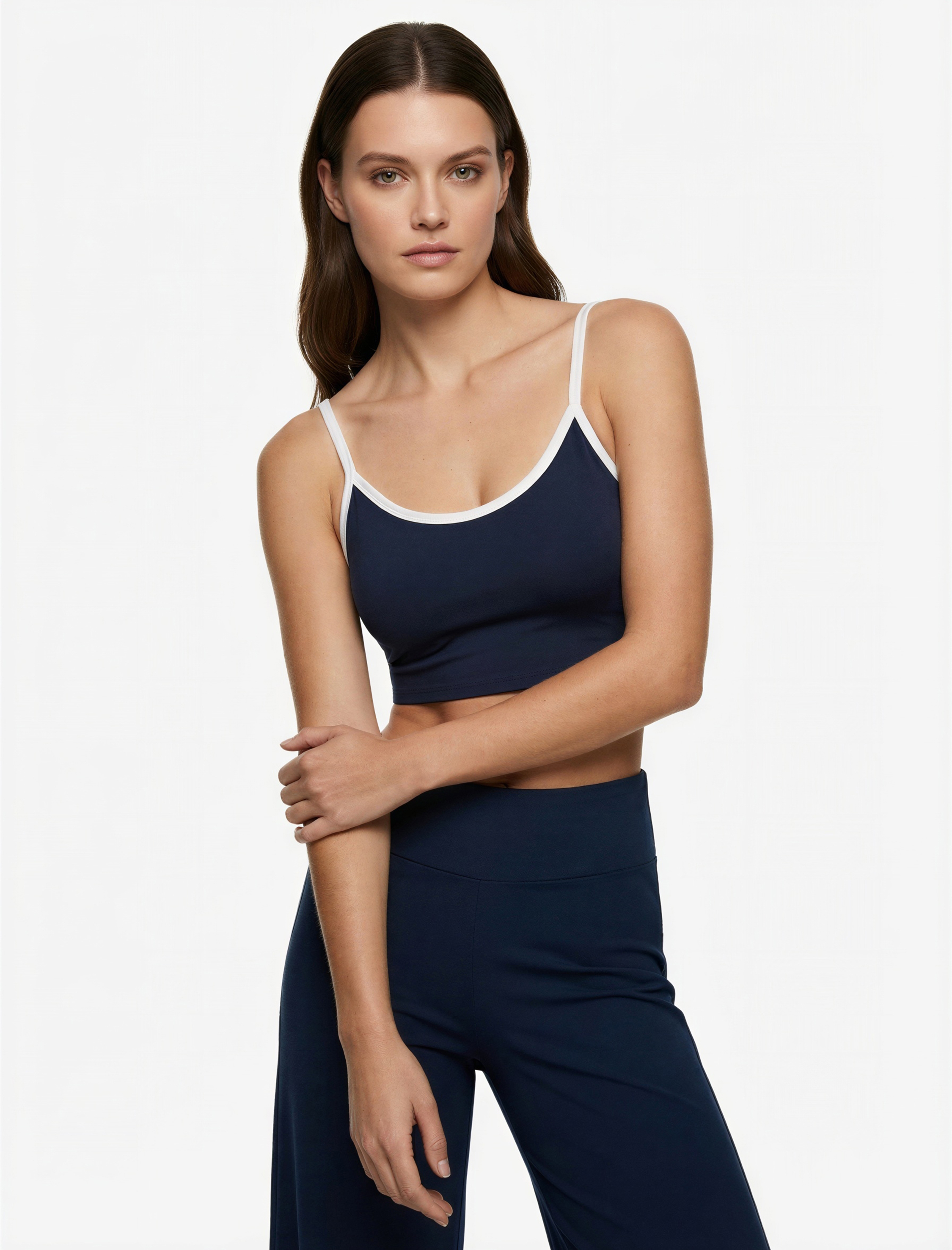   Slim Fit İnce Askılı Biyeli Kolsuz Sporcu Atleti