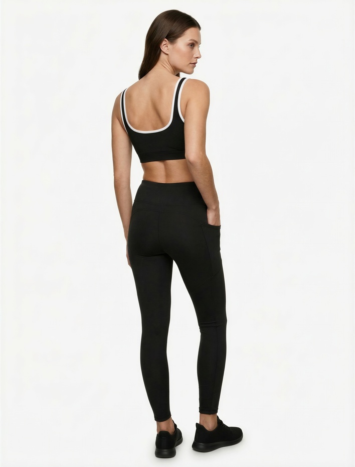  Slim Fit Kare Yaka Biyeli Kolsuz Sporcu Sütyeni