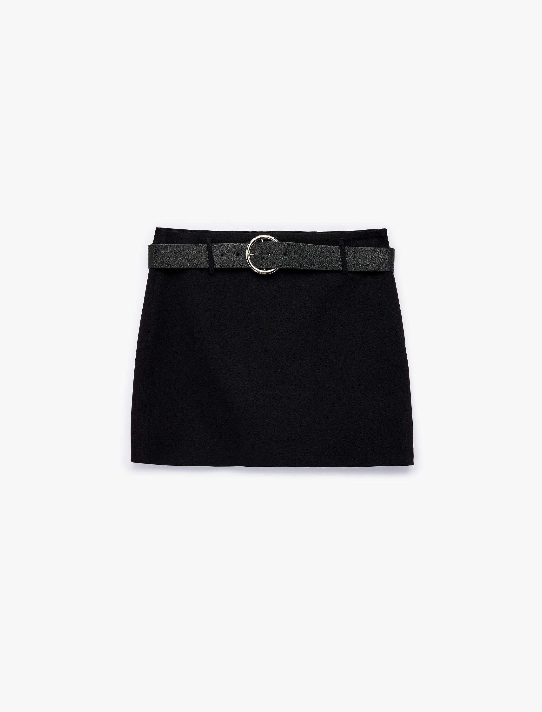   Slim Fit Kemerli Mini Şort Etek