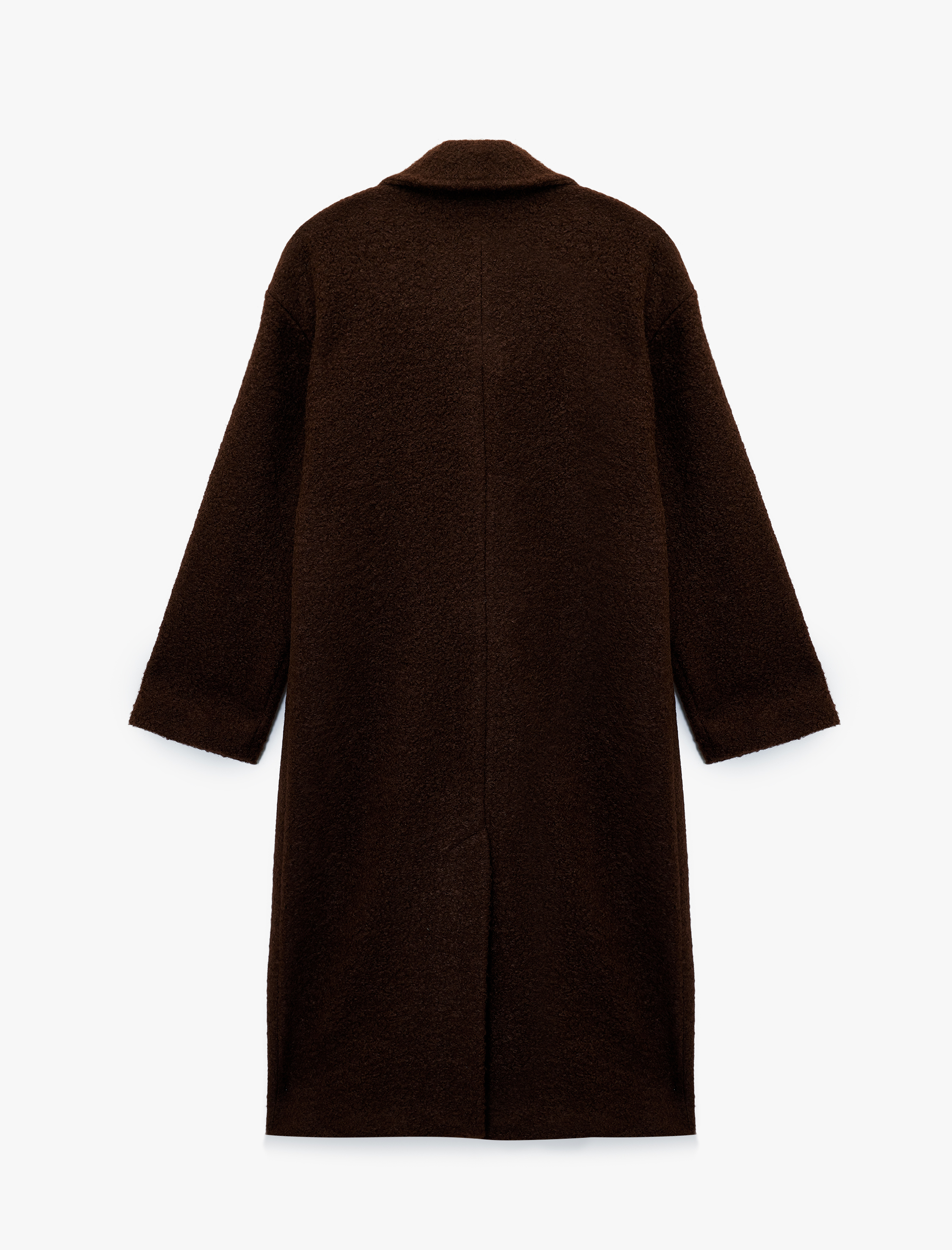   Koton X Melis Ağazat - Uzun Kollu Düğmeli Cepli Buklet Kaban