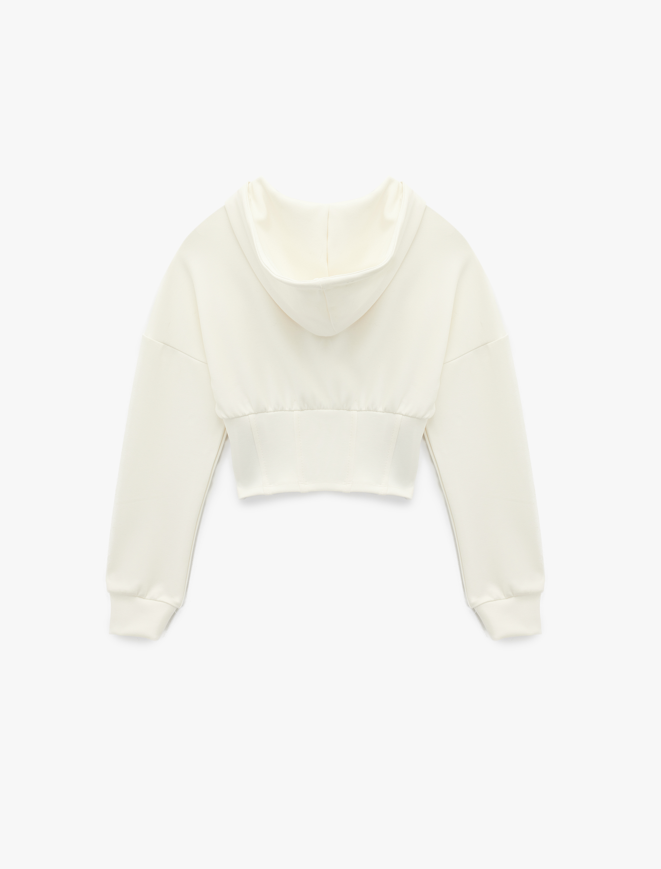   Koton X Sibil Çetinkaya - Slim Fit Uzun Kollu Kapüşonlu Crop Sweatshirt