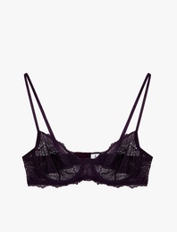 Balenli Dolgusuz Rahat Kalıp Dantelli Sütyen