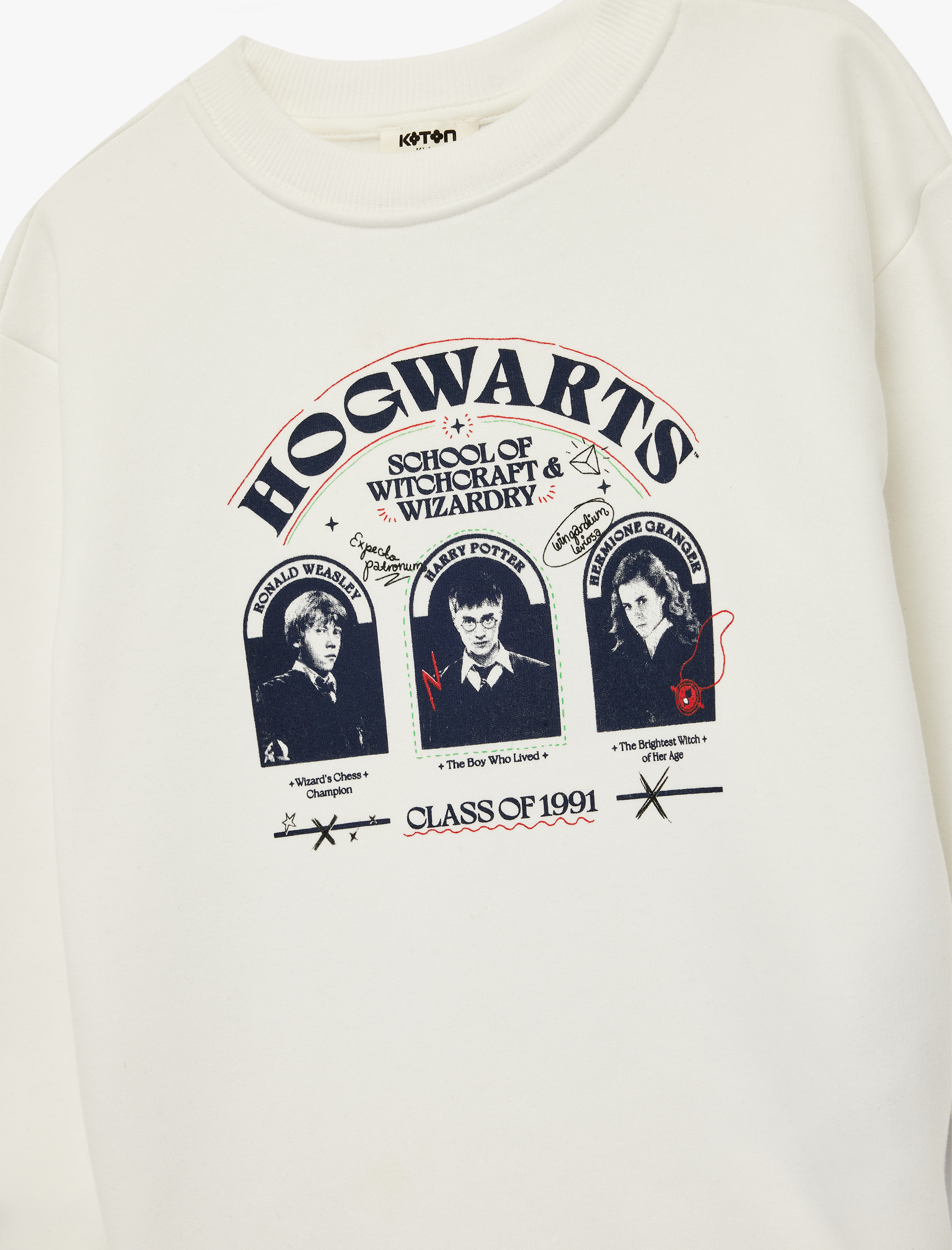  Erkek Çocuk Lisanslı Harry Potter Baskılı Uzun Kollu Bisiklet Yaka Sweatshirt