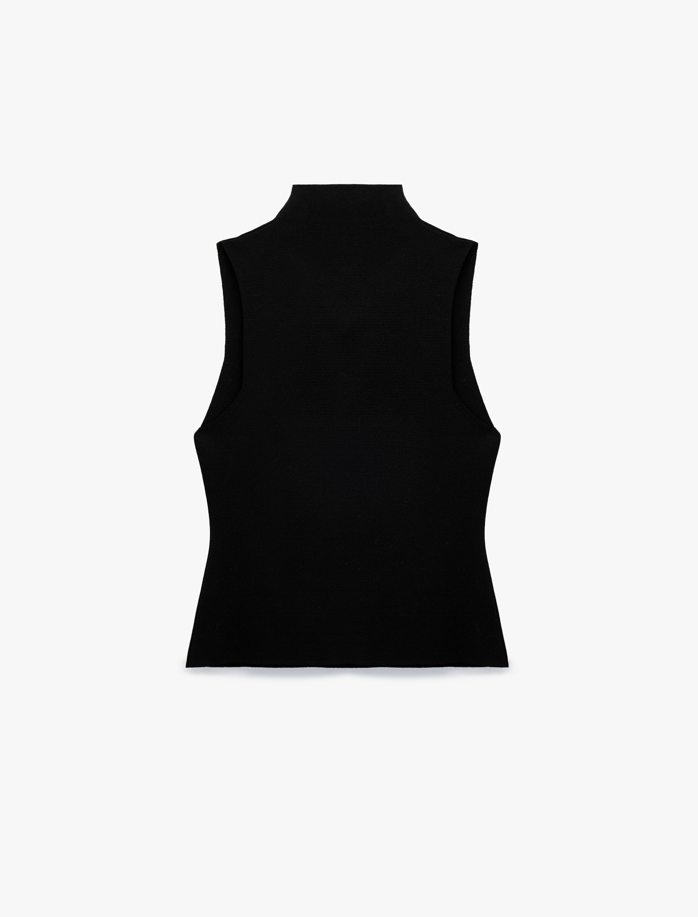   Kolsuz Degaje Dik Yaka Taşlı Triko Bluz