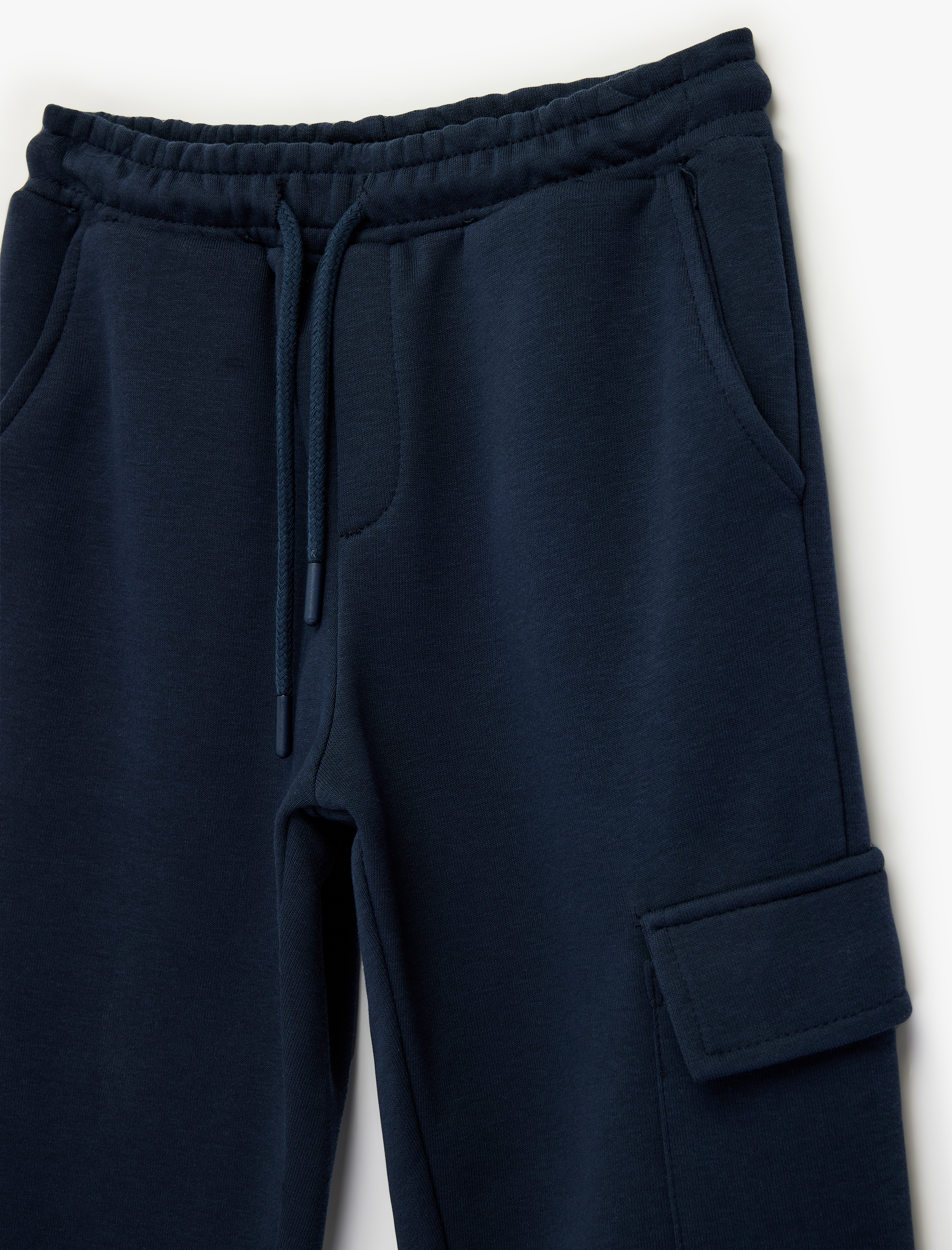  Erkek Çocuk Beli Bağlamalı Kapaklı Cep Detaylı Basic Jogger Eşofman Altı
