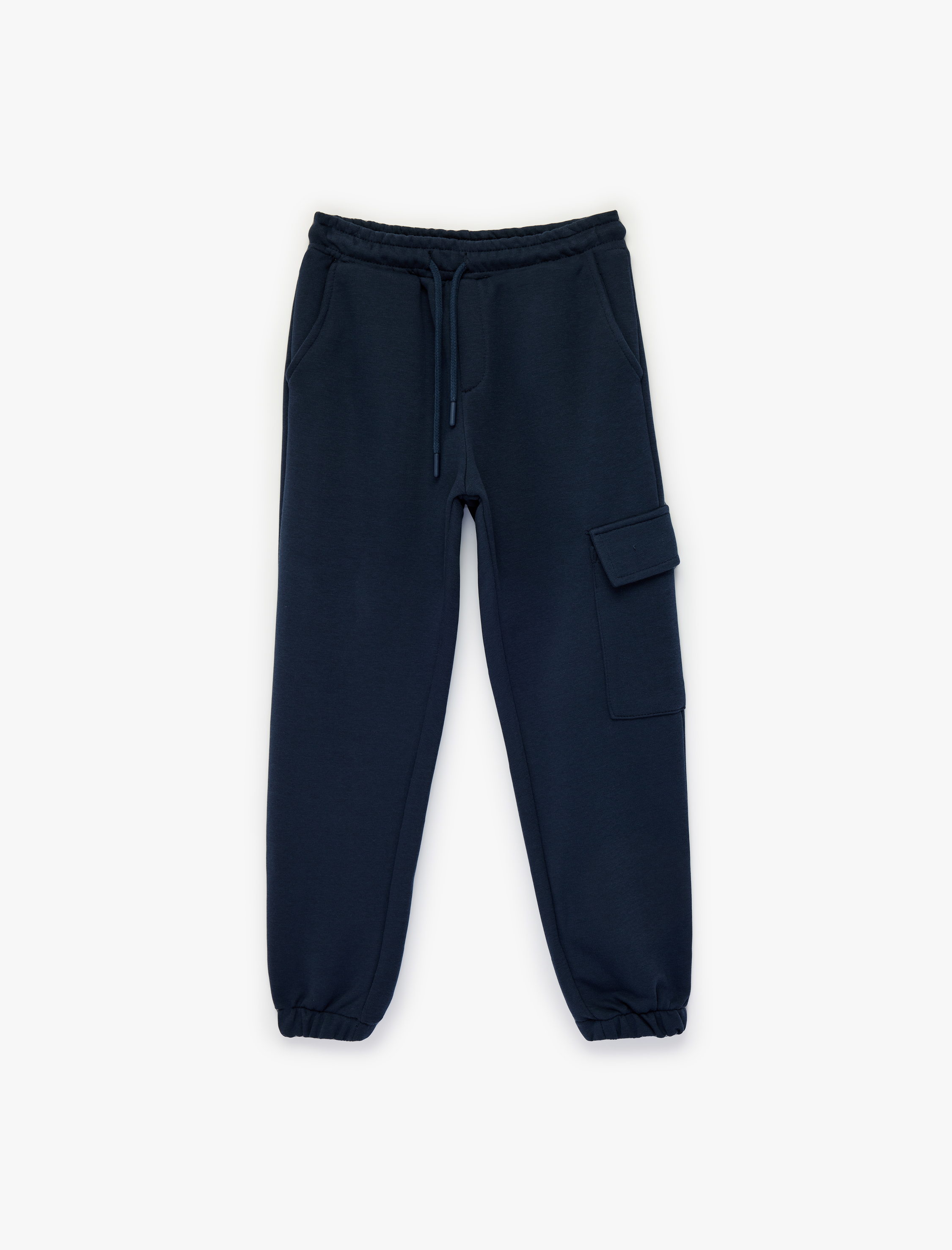  Erkek Çocuk Beli Bağlamalı Kapaklı Cep Detaylı Basic Jogger Eşofman Altı