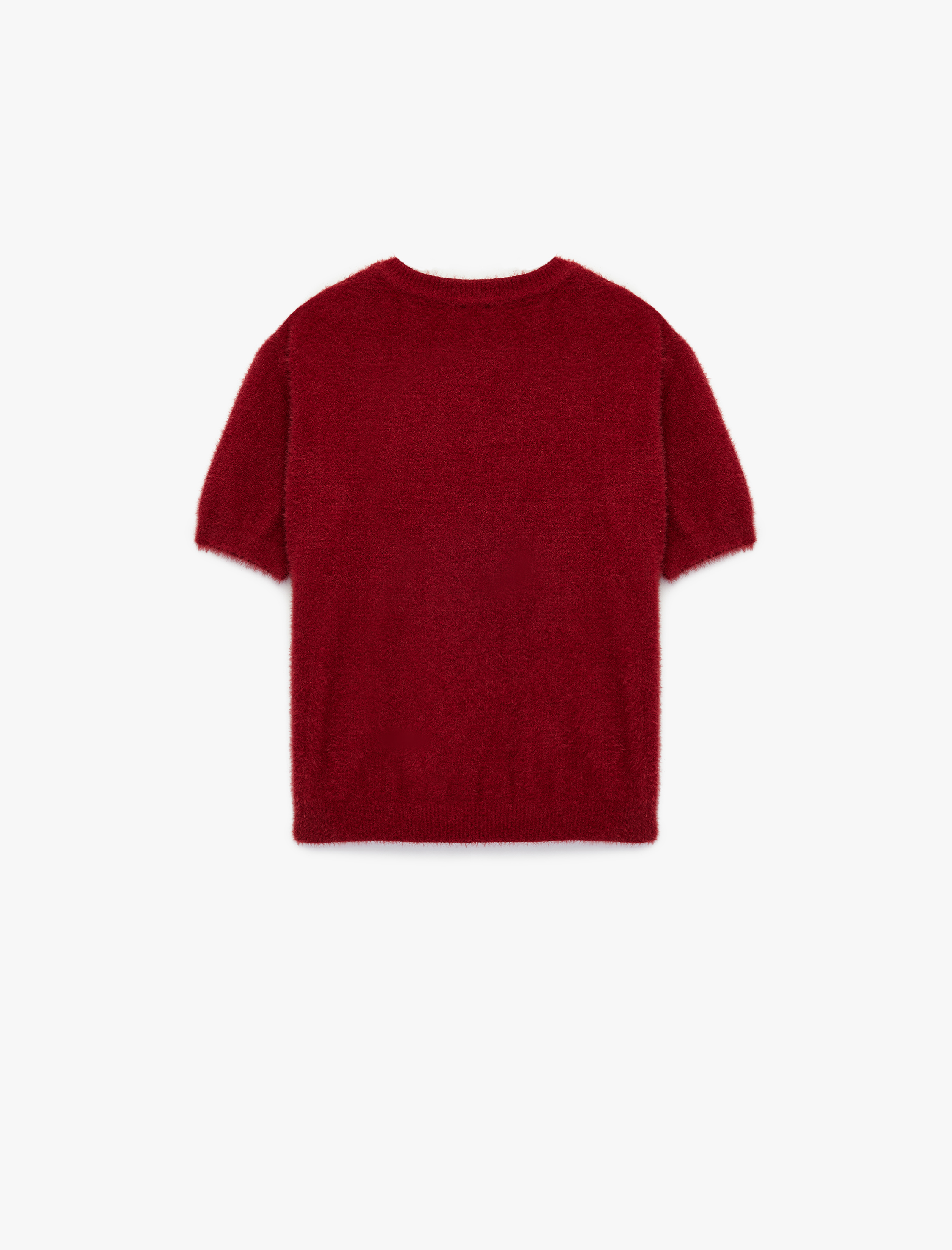  Kız Çocuk Kısa Kollu Bisiklet Yaka Basic Triko Kazak