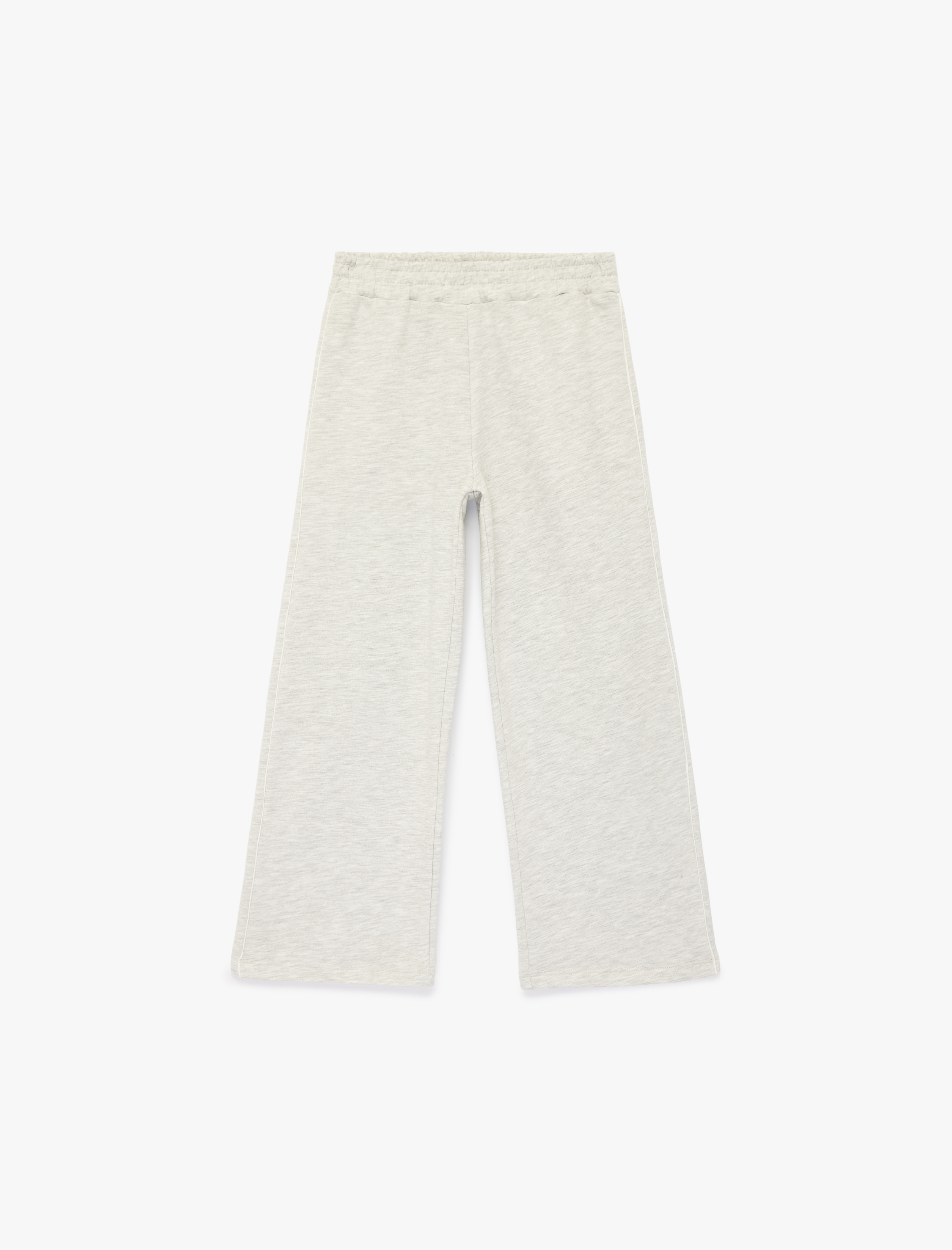  Kız Çocuk Beli Lastikli Rahat Kalıp Geniş Paça Basic Eşofman Altı