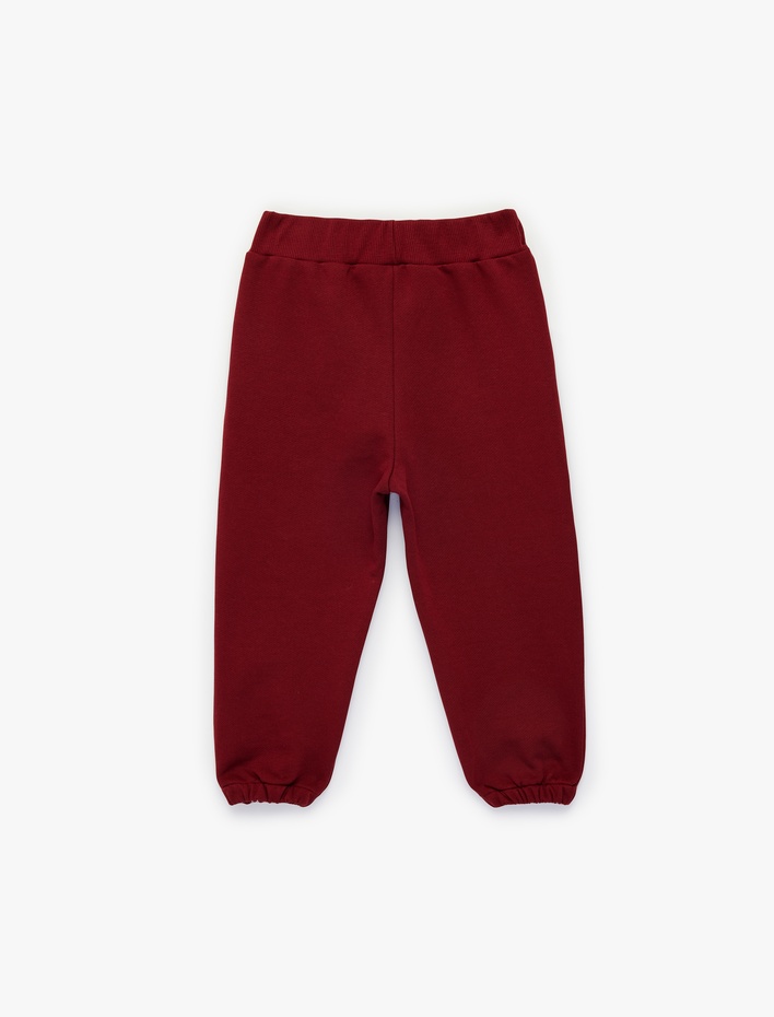 Erkek Bebek Pamuklu Beli Bağcıklı Basic Jogger Eşofman Altı