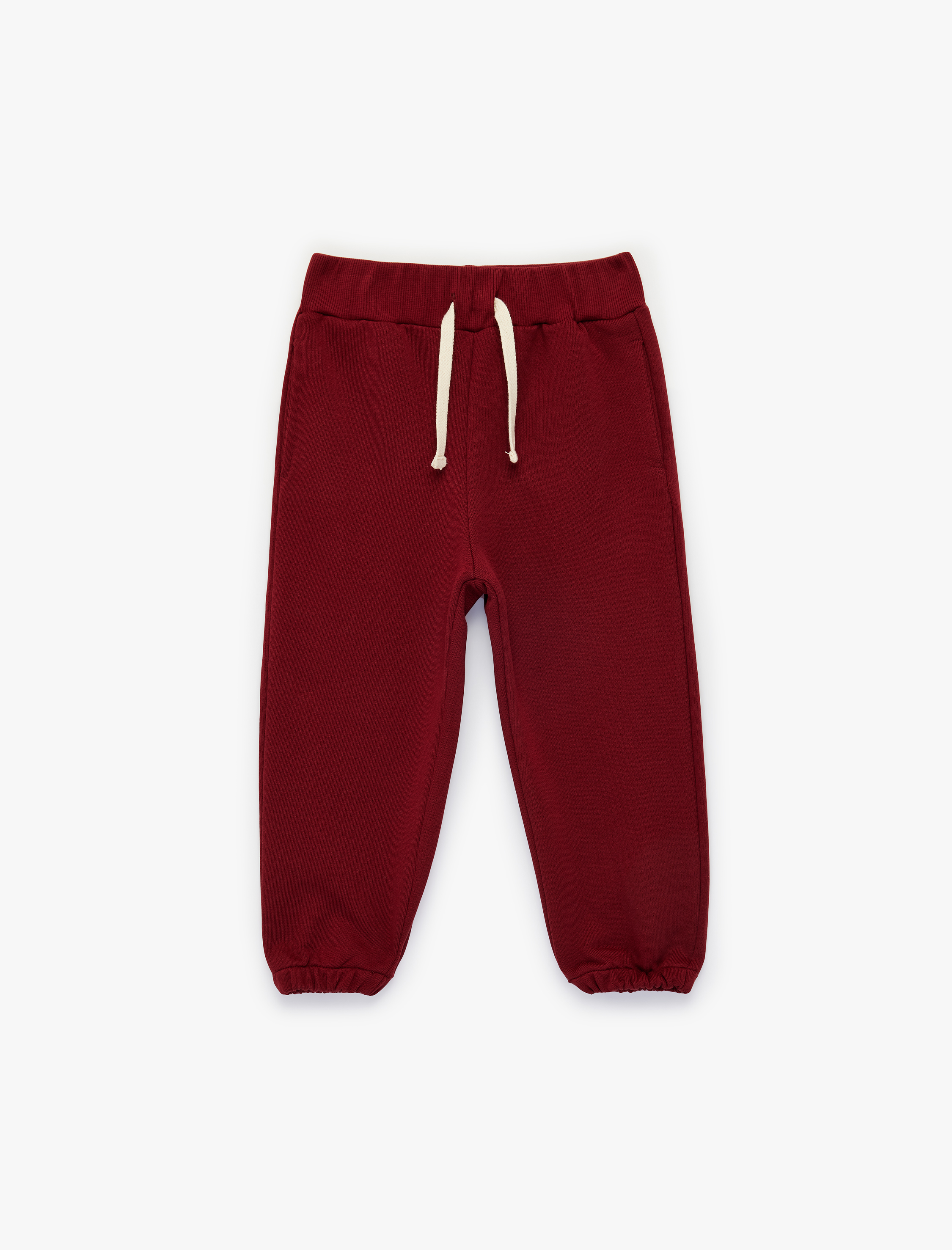  Erkek Bebek Pamuklu Beli Bağcıklı Basic Jogger Eşofman Altı