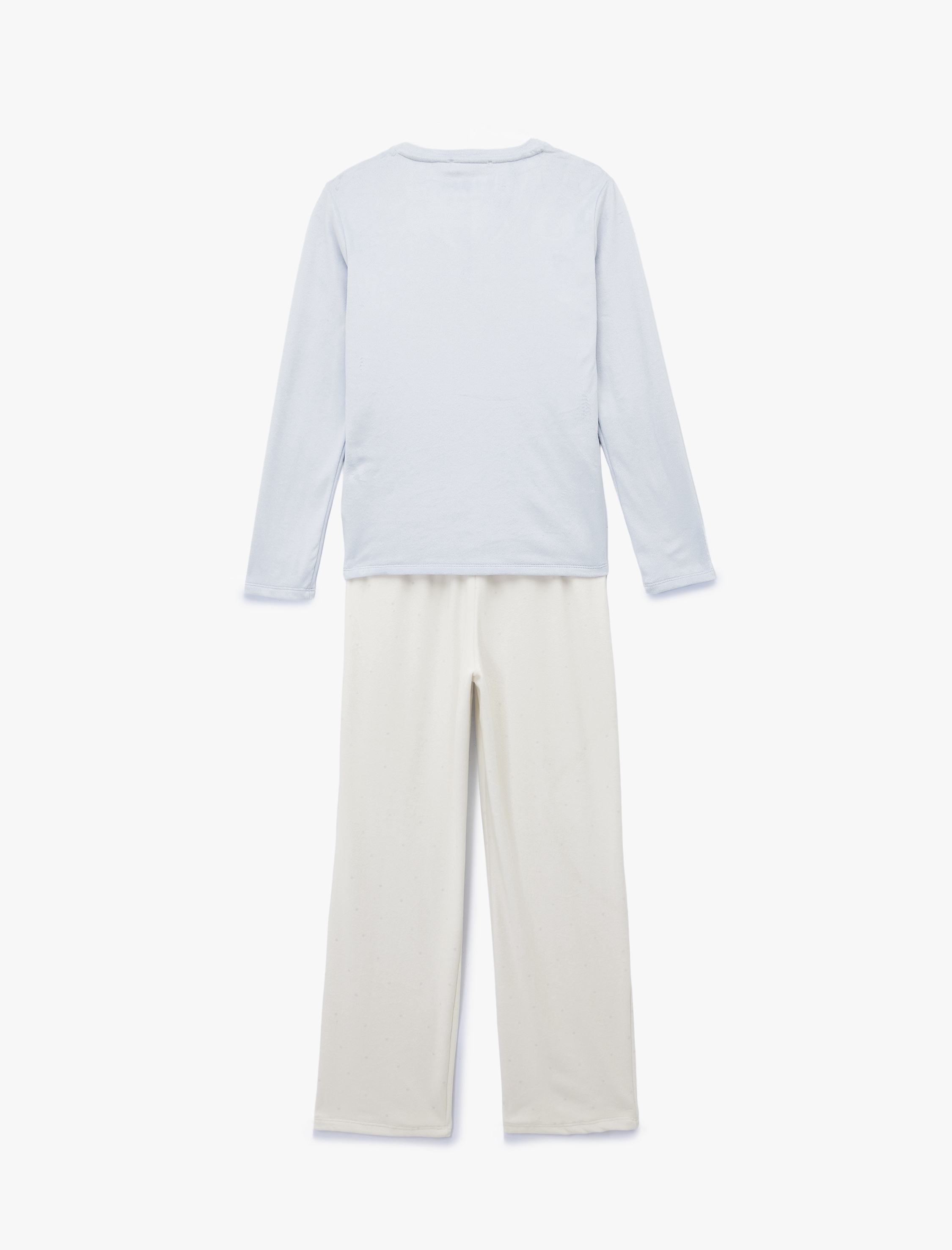   Uzun Kollu Bisiklet Yaka Rahat Kesim Pijama Takımı