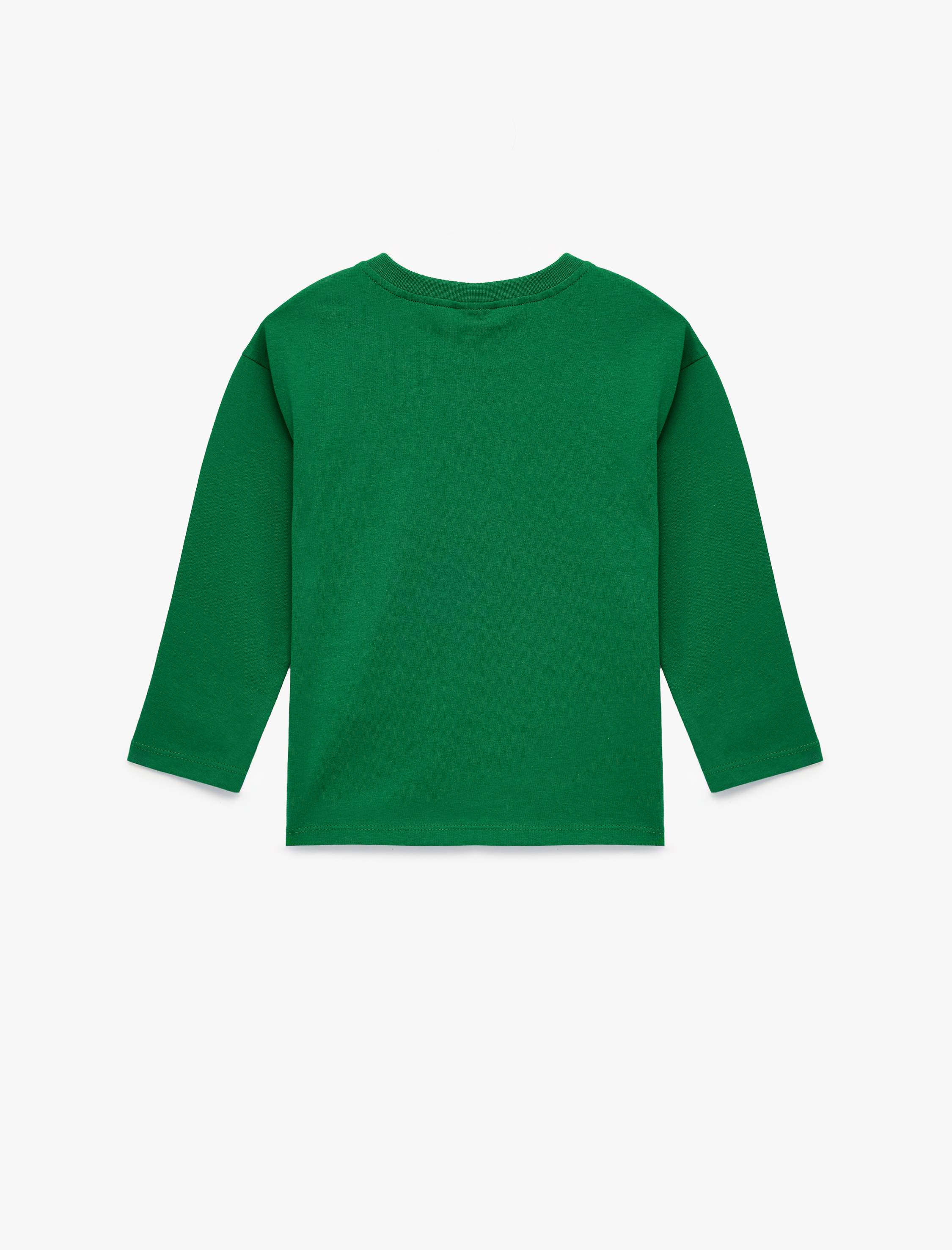  Erkek Bebek Pamuklu Uzun Kollu Bisiklet Yaka Yılbaşı Baskılı Tişört