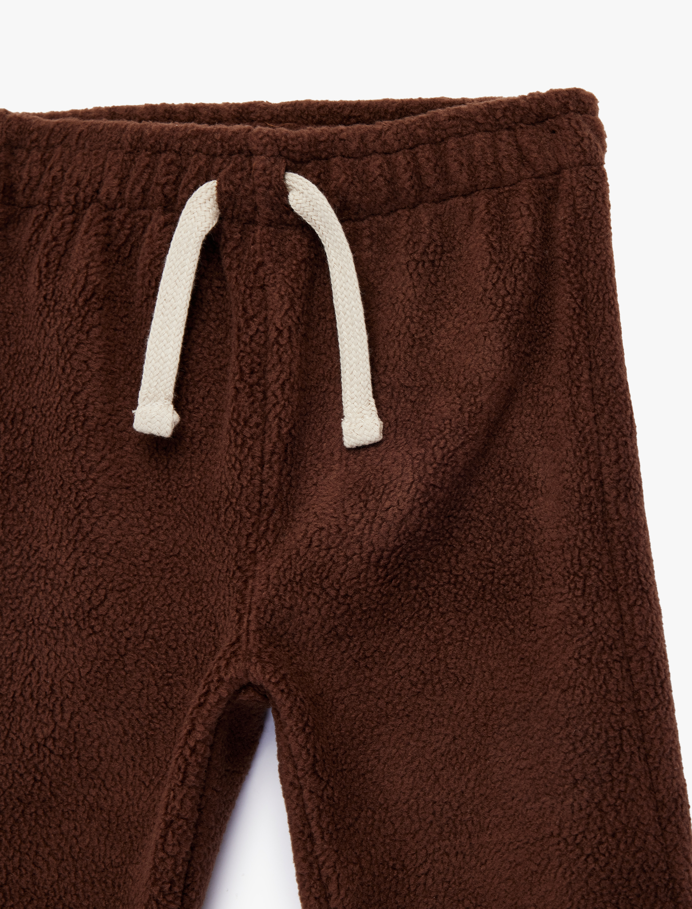  Erkek Bebek Beli Bağcıklı Polar Jogger Eşofman Altı