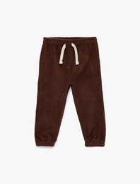 Beli Bağcıklı Polar Jogger Eşofman Altı