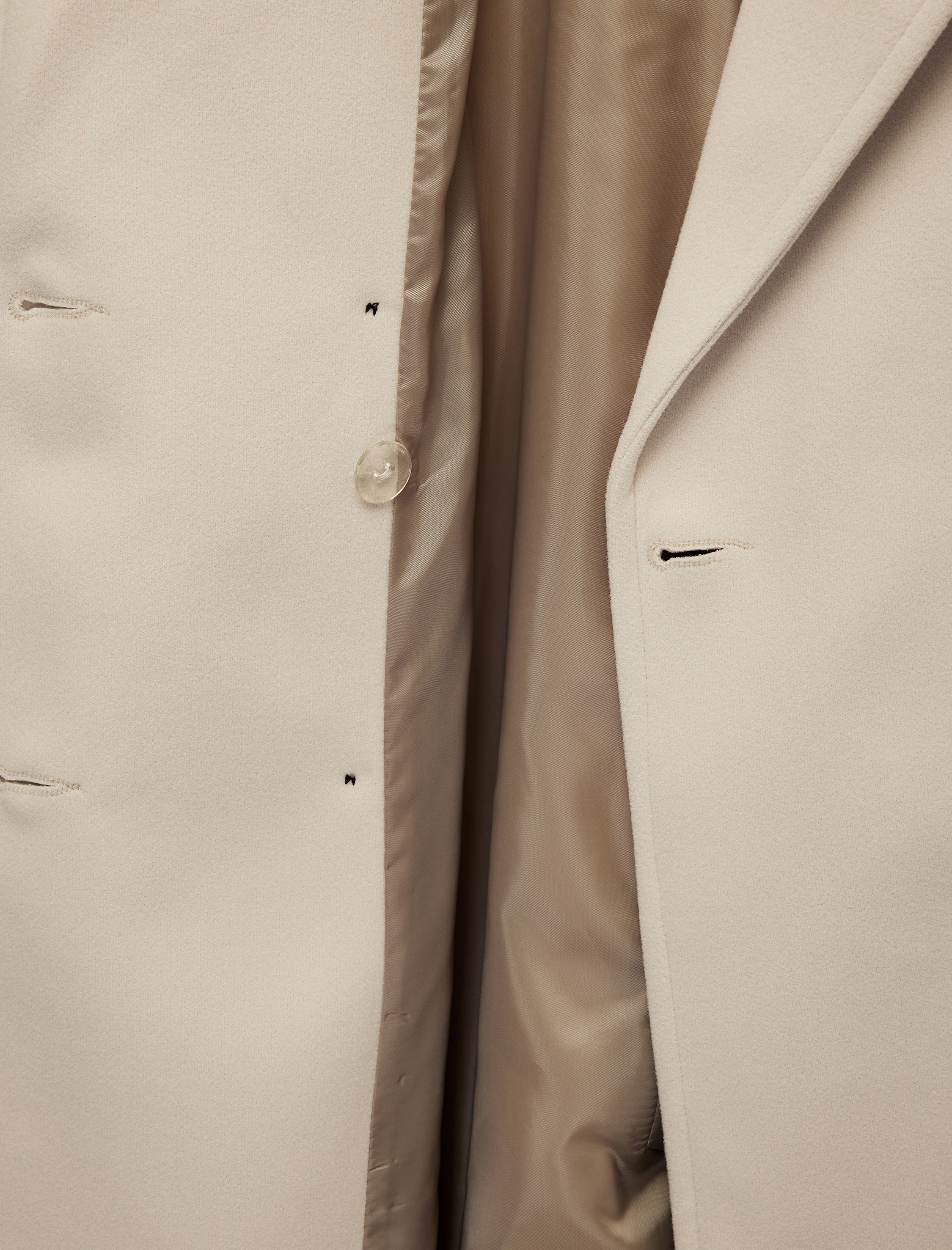   Trenç Kaban Kaşe Kruvaze Düğmeli Kemerli Cepli Uzun Kollu