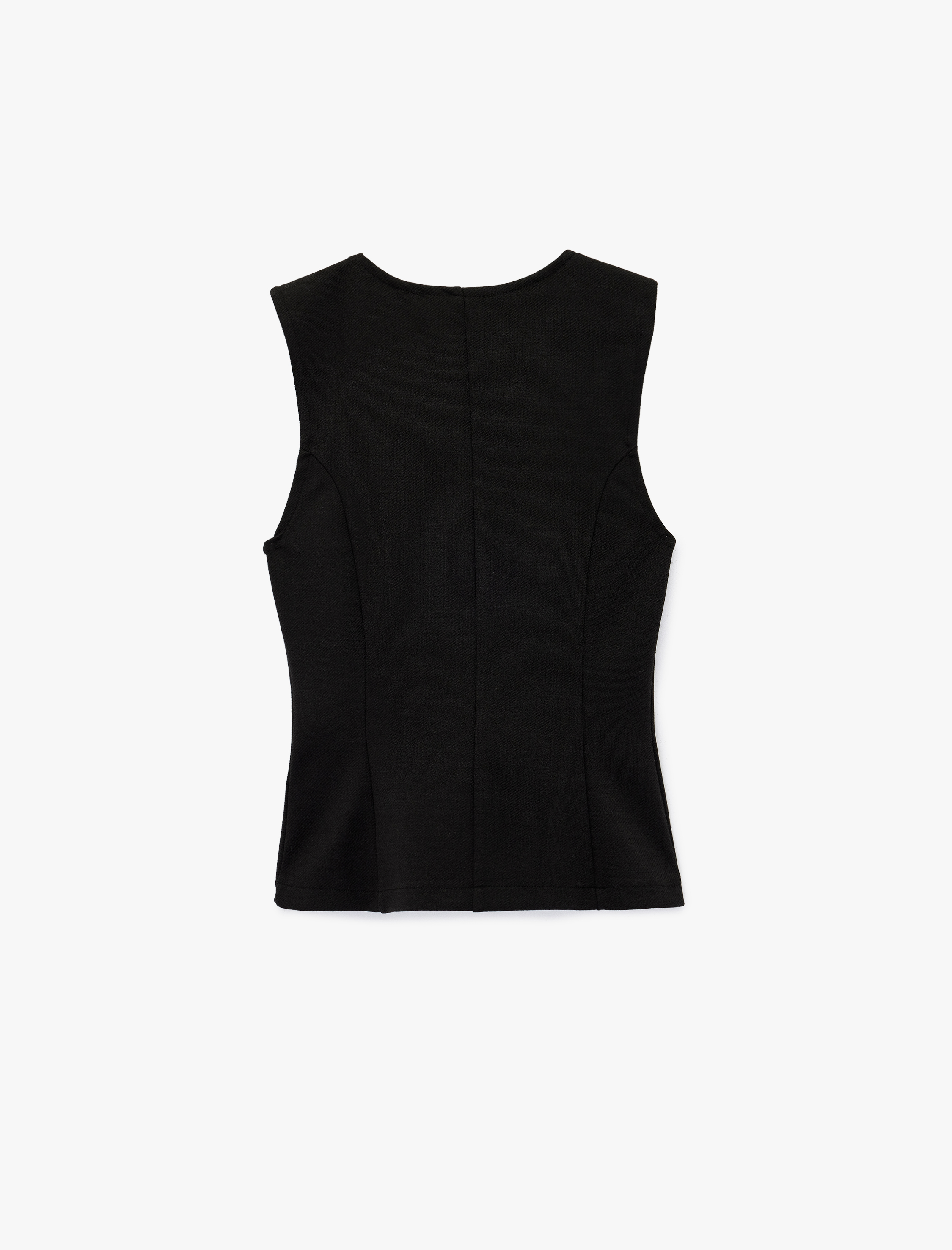   Slim Fit Kolsuz Bisiklet Yaka Düğme Detaylı Hırka