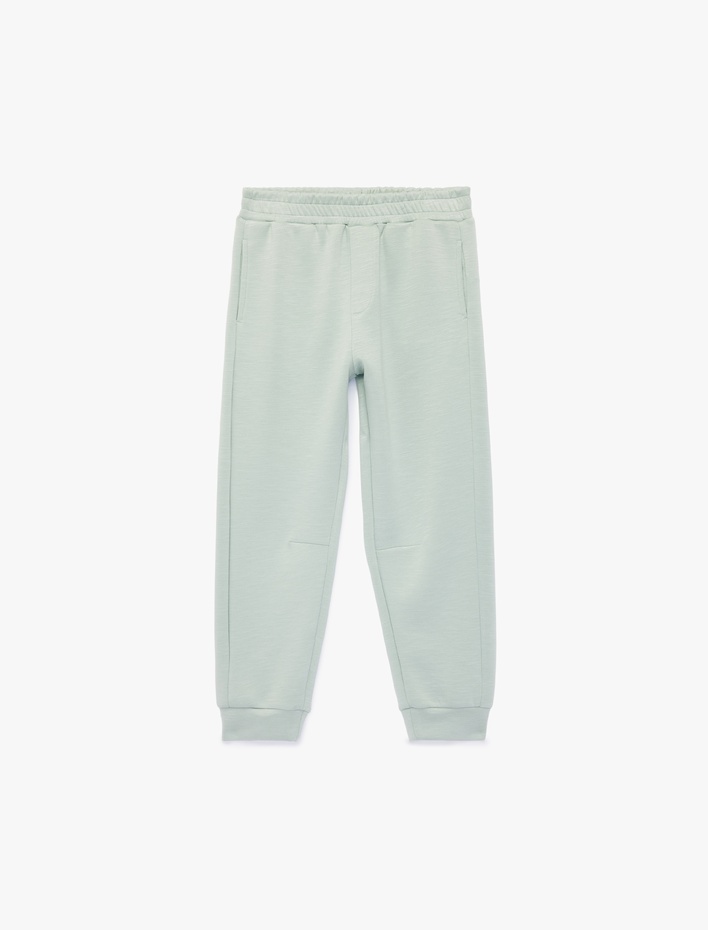 Erkek Çocuk Cepli Beli Lastikli Oversize Basic Jogger Eşofman Altı