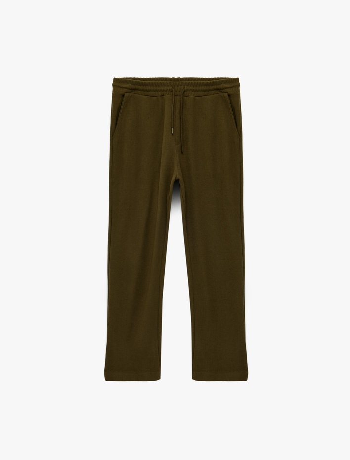  Regular Fit Cepli Beli Bağcıklı Eşofman Altı