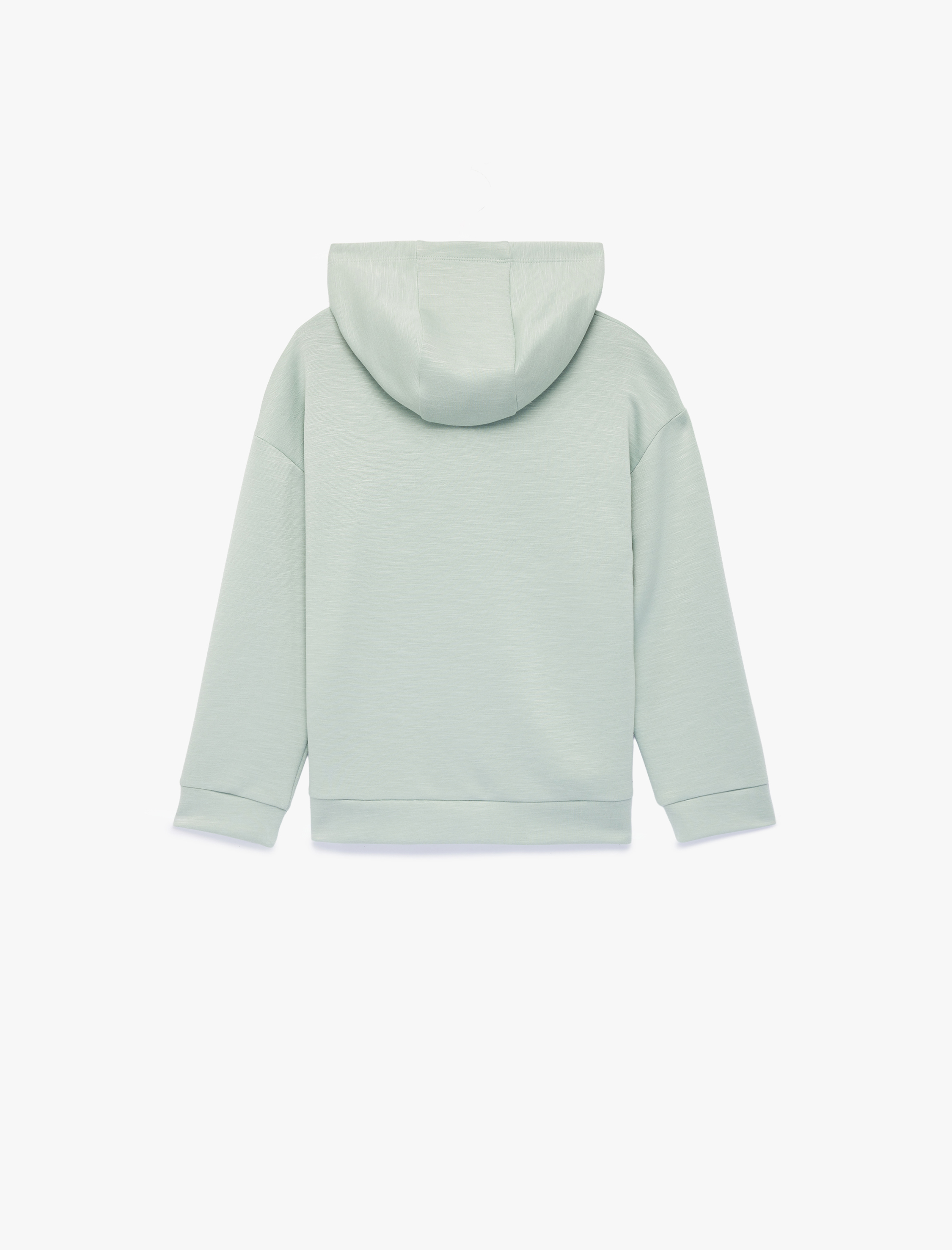  Erkek Çocuk Kanguru Cepli Uzun Kollu Oversize Basic Kapşonlu Sweatshirt