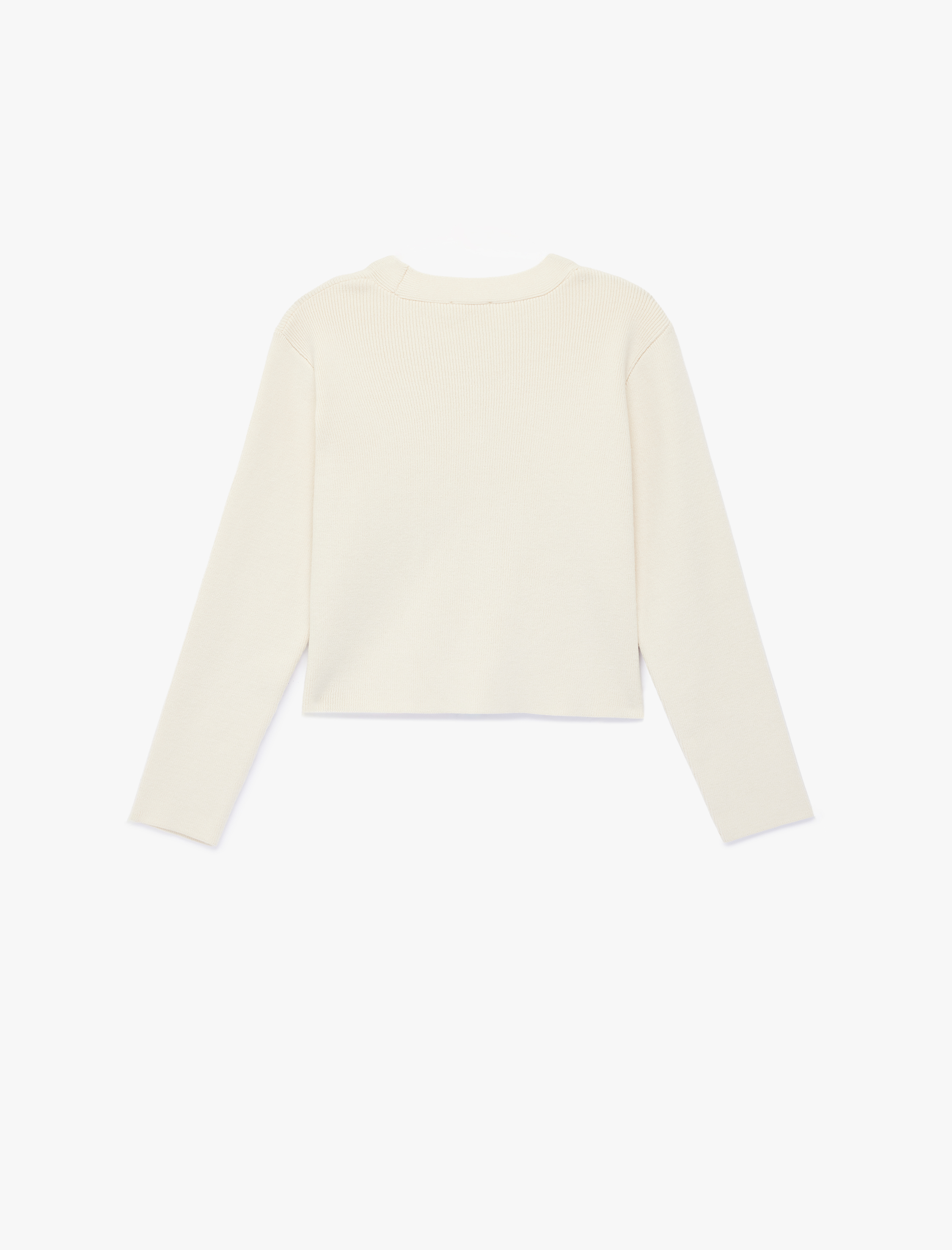  Kız Çocuk Uzun Kollu V Yaka Fiyonklu Triko Hırka