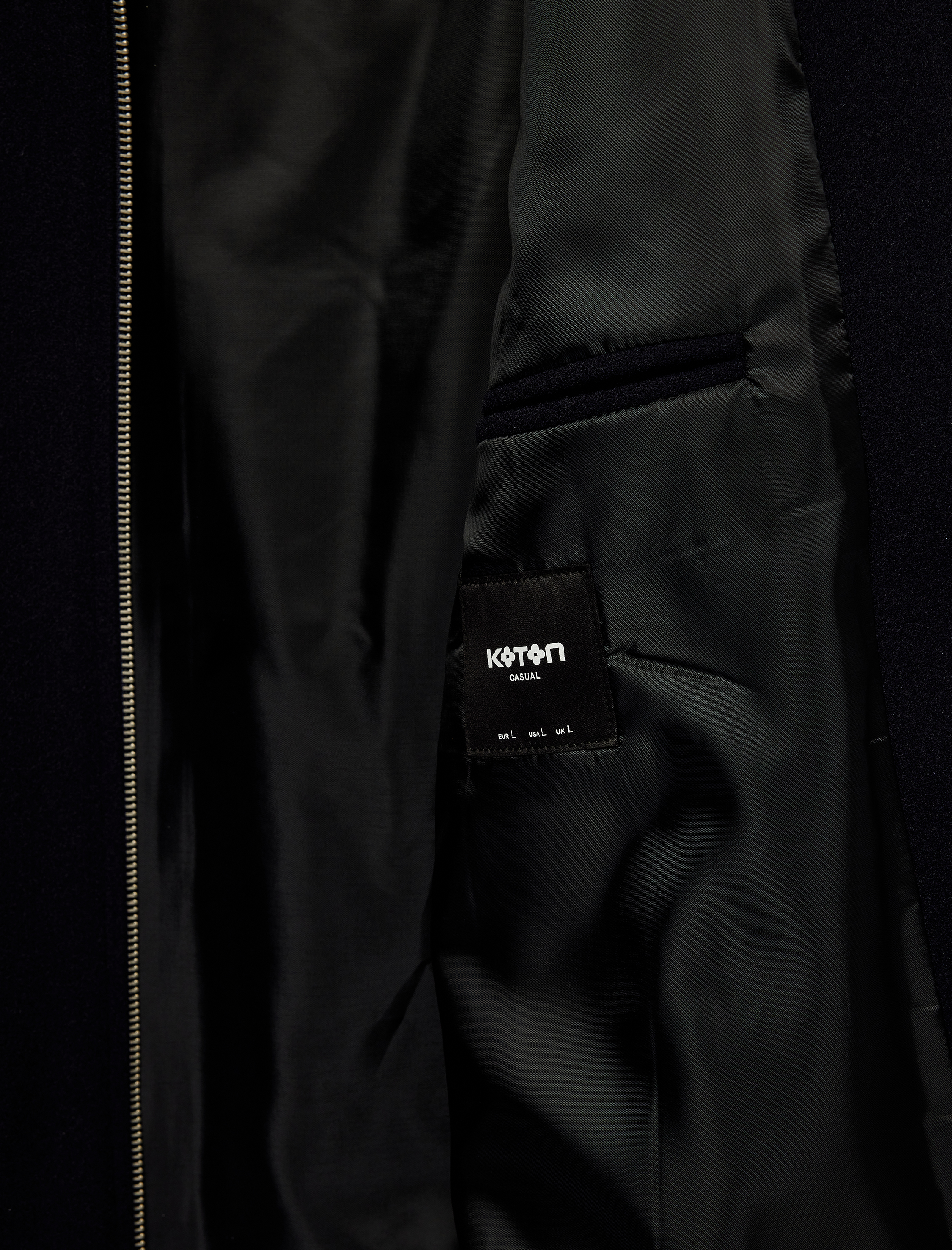   Regular Fit Cepli Gömlek Yaka Fermuarlı Kaşe Ceket