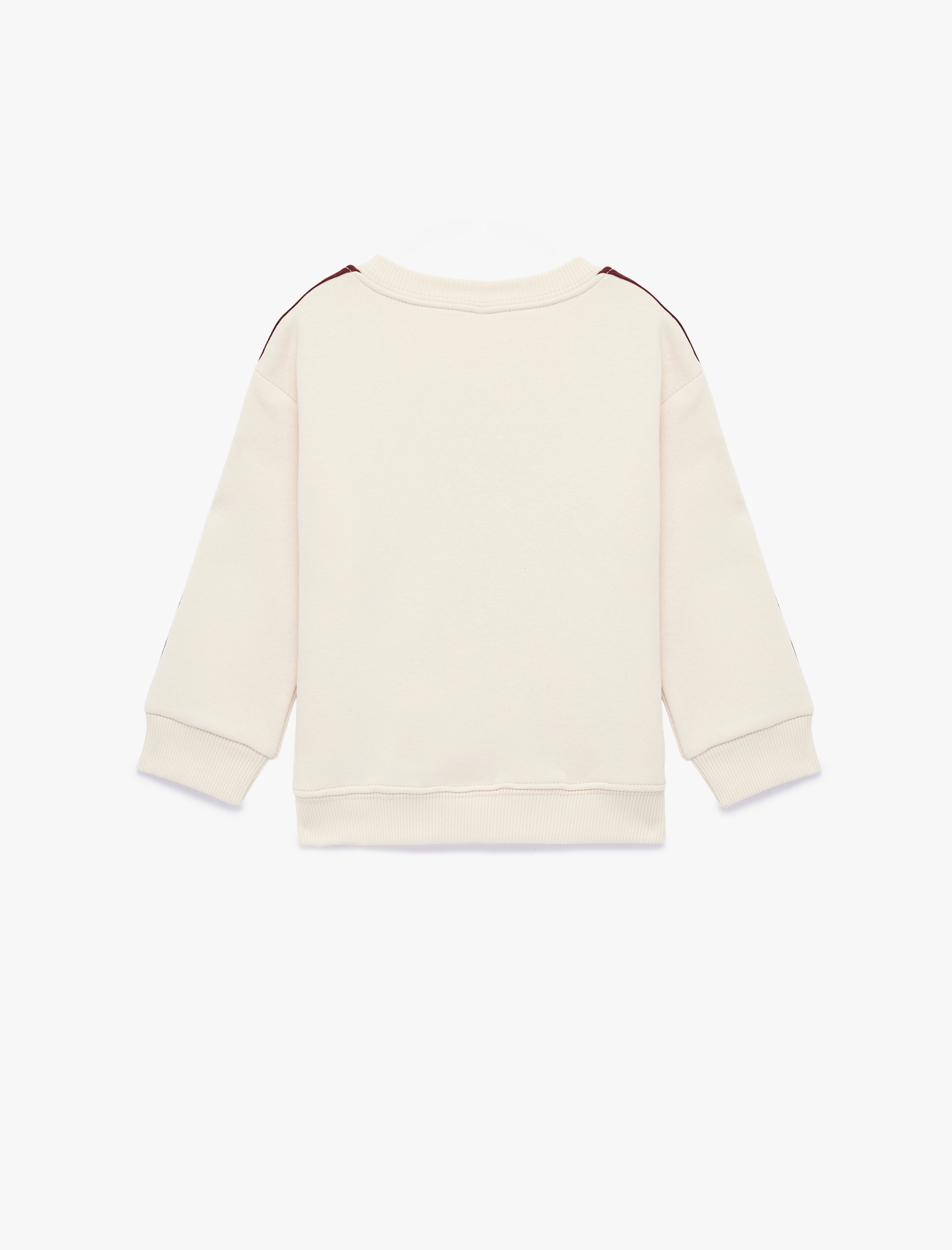  Kız Bebek Pamuklu Bisiklet Yaka Uzun Kollu Şardonlu Baskılı Sweatshirt