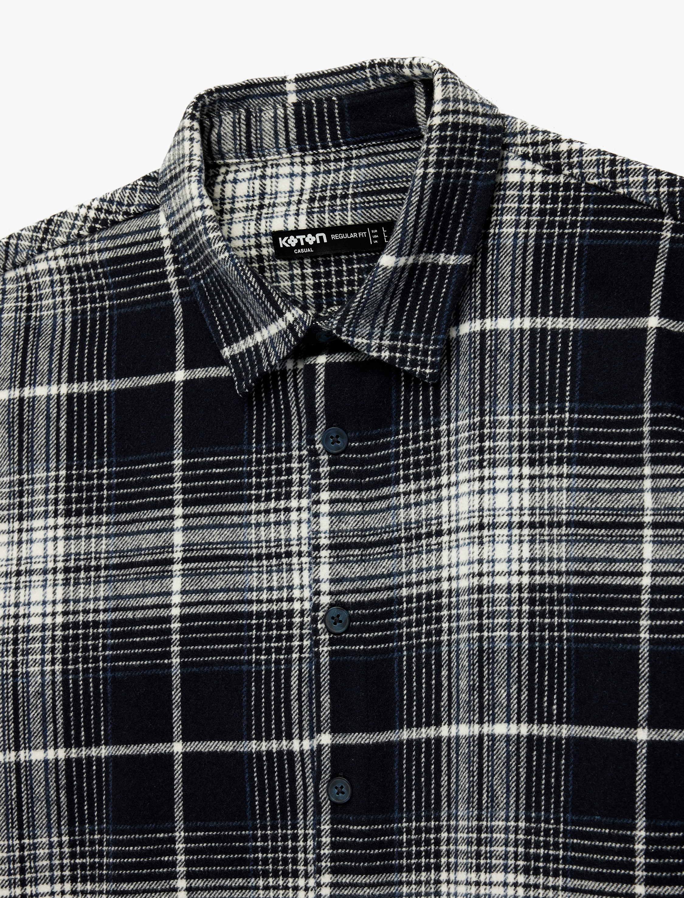   Regular Fit Klasik Yaka Düğmeli Uzun Kollu Oduncu Gömleği