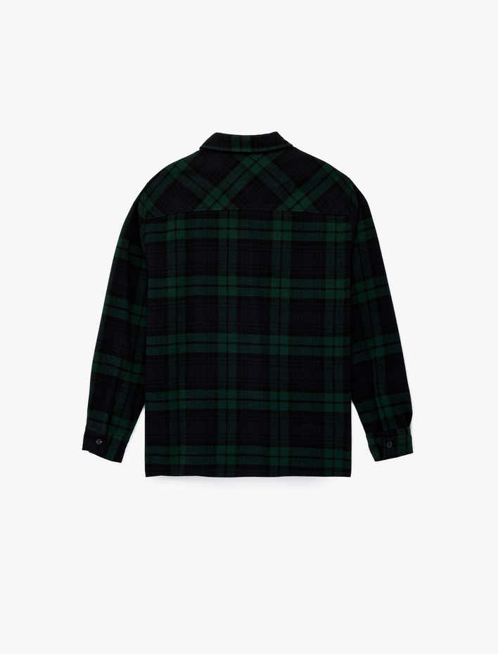  Regular Fit Uzun Kollu Klasik Yaka Oduncu Gömleği