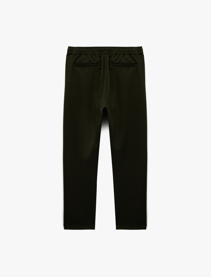  Viskon Karışımlı Cepli Regular Fit Beli Bağcıklı Pantolon