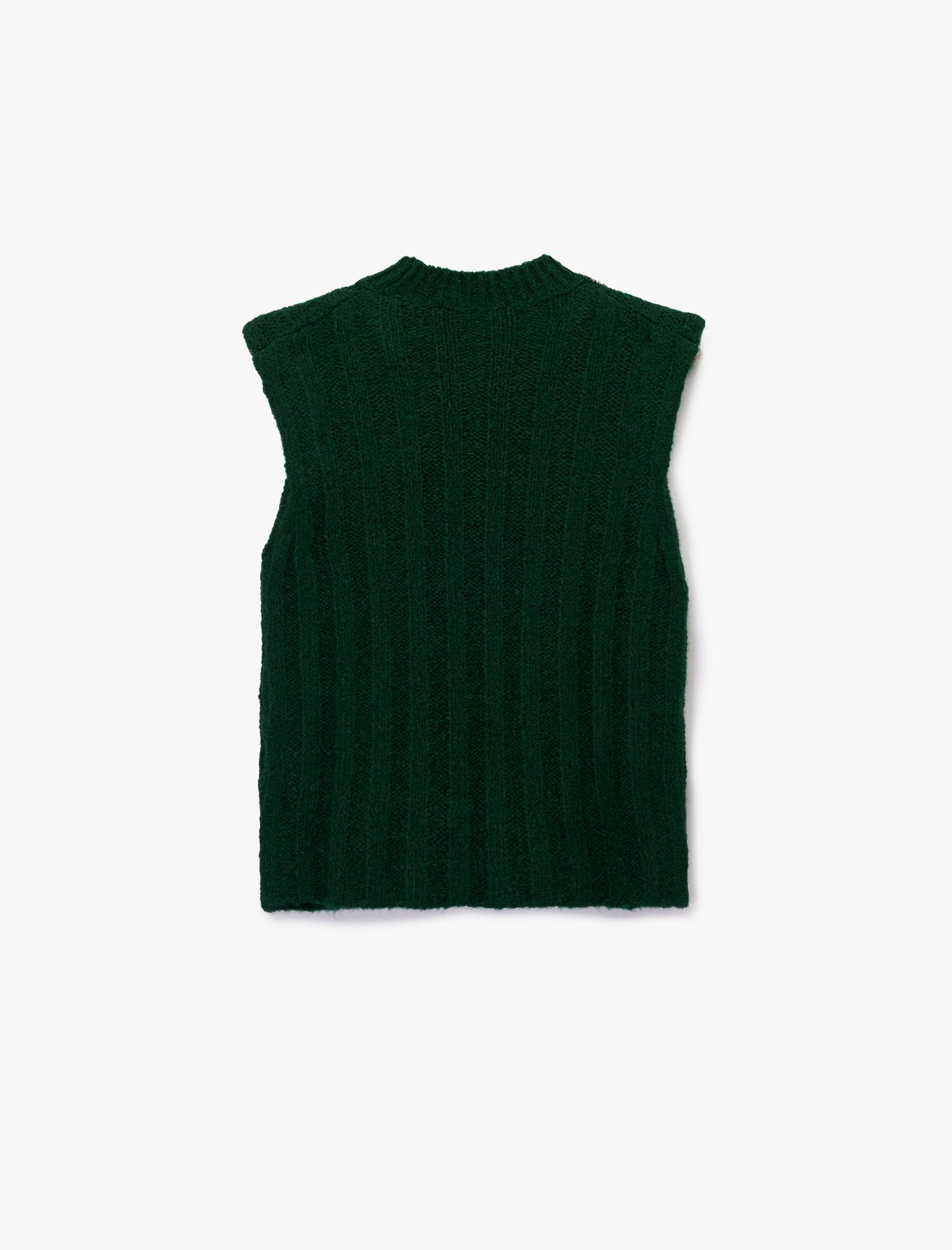   Alpaka Yün Karışımlı Bisiklet Yaka Taşlı Örgü Süveter