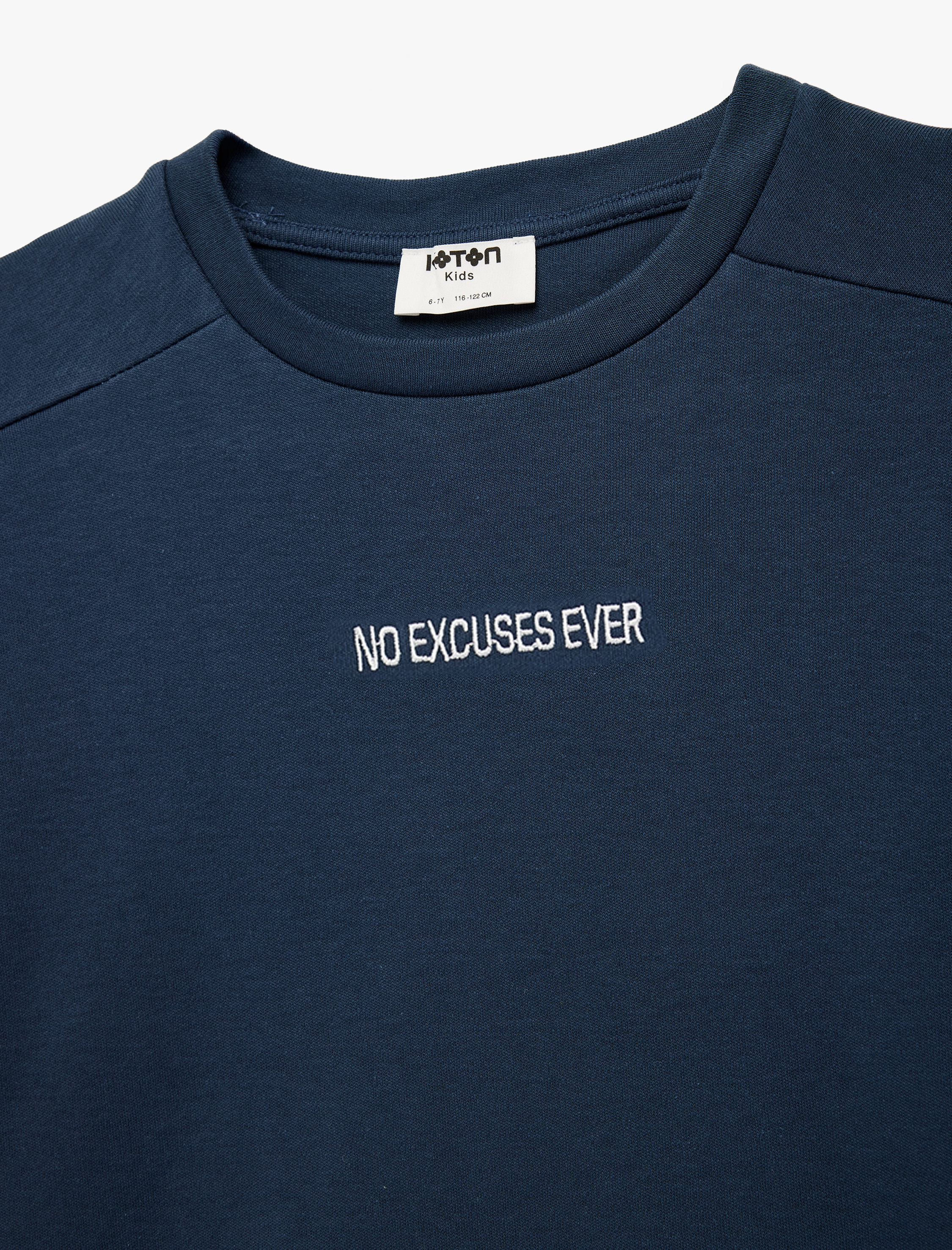  Kız Çocuk Pamuklu Nakış Detaylı Kısa Kollu Bisiklet Yaka Oversize Tişört