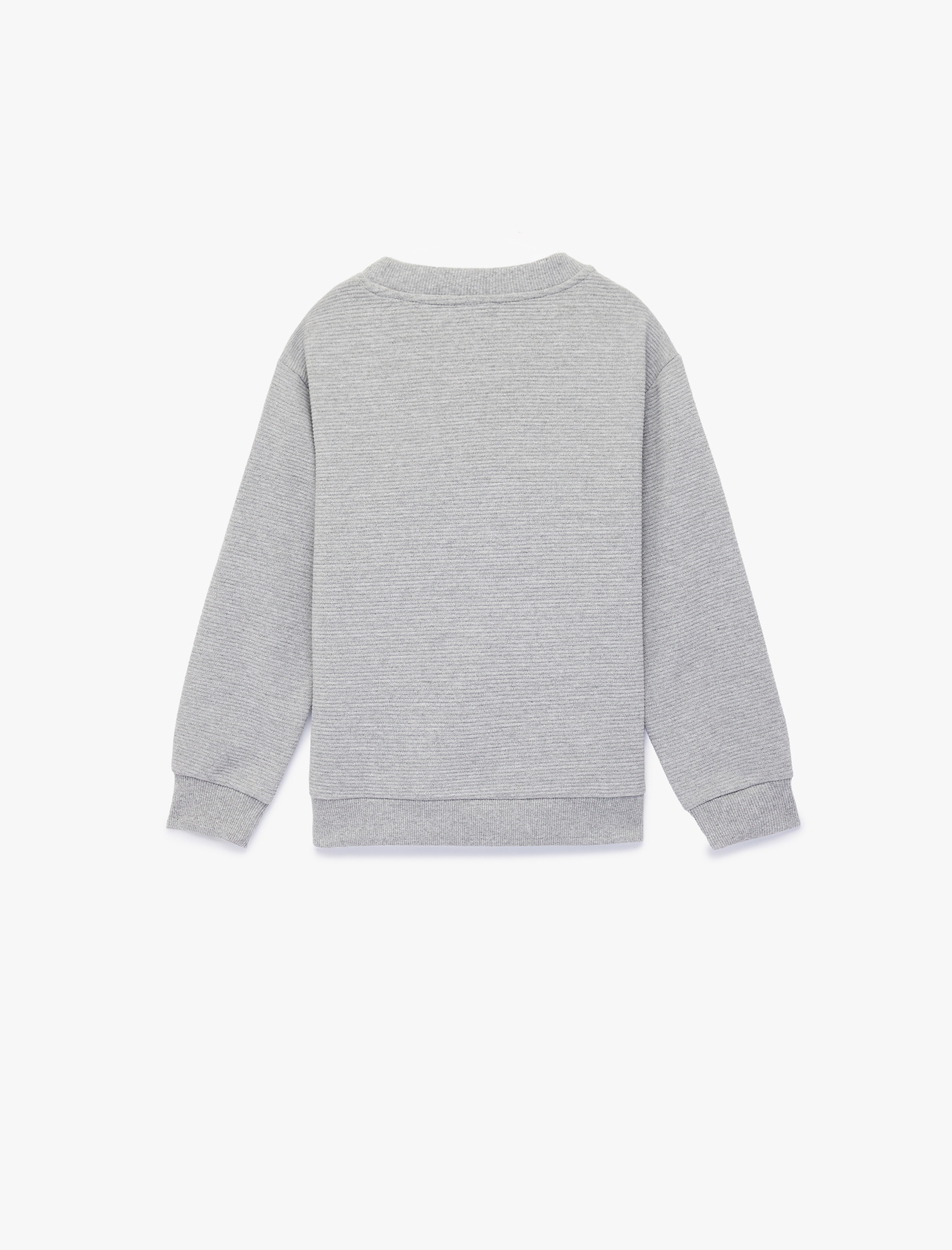  Erkek Çocuk Uzun Kollu Bisiklet Yaka Baskılı Sweatshirt