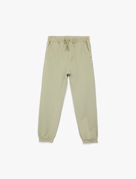 Cepli Beli Bağcıklı Basic Jogger Eşofman Altı