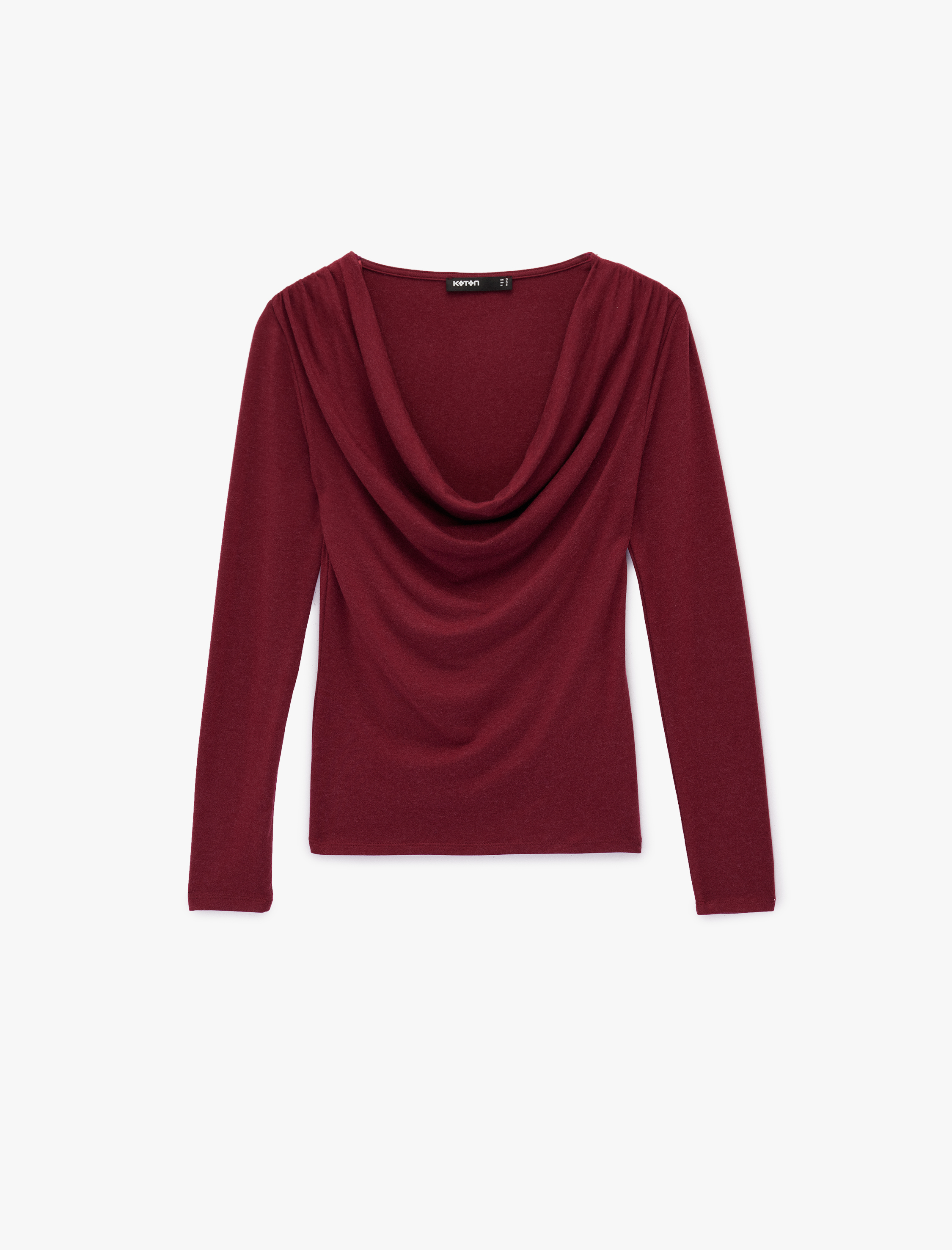   Slim Fit Koyun Yünü Karışımlı Uzun Kollu Degaje Yaka Bluz