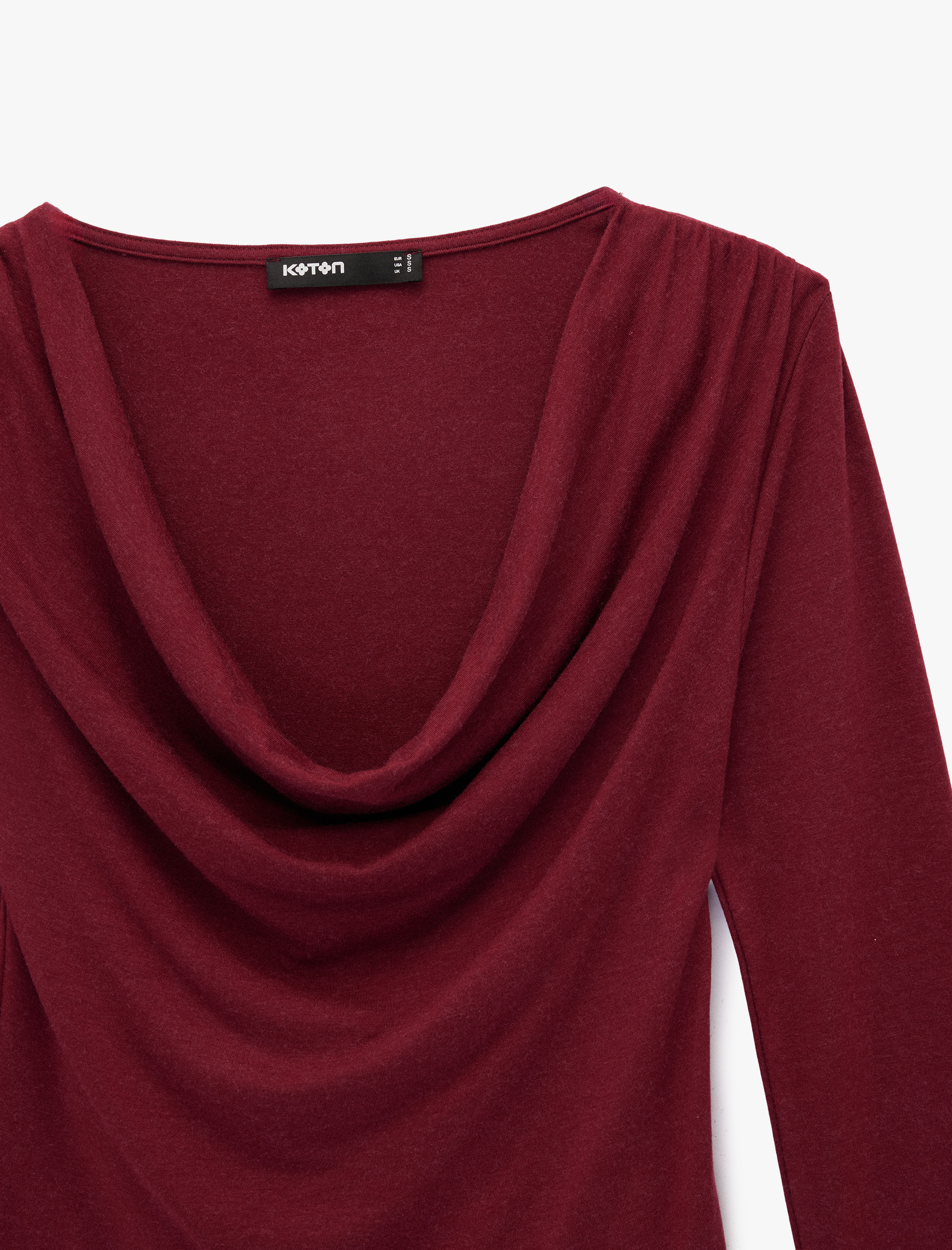   Slim Fit Koyun Yünü Karışımlı Uzun Kollu Degaje Yaka Bluz